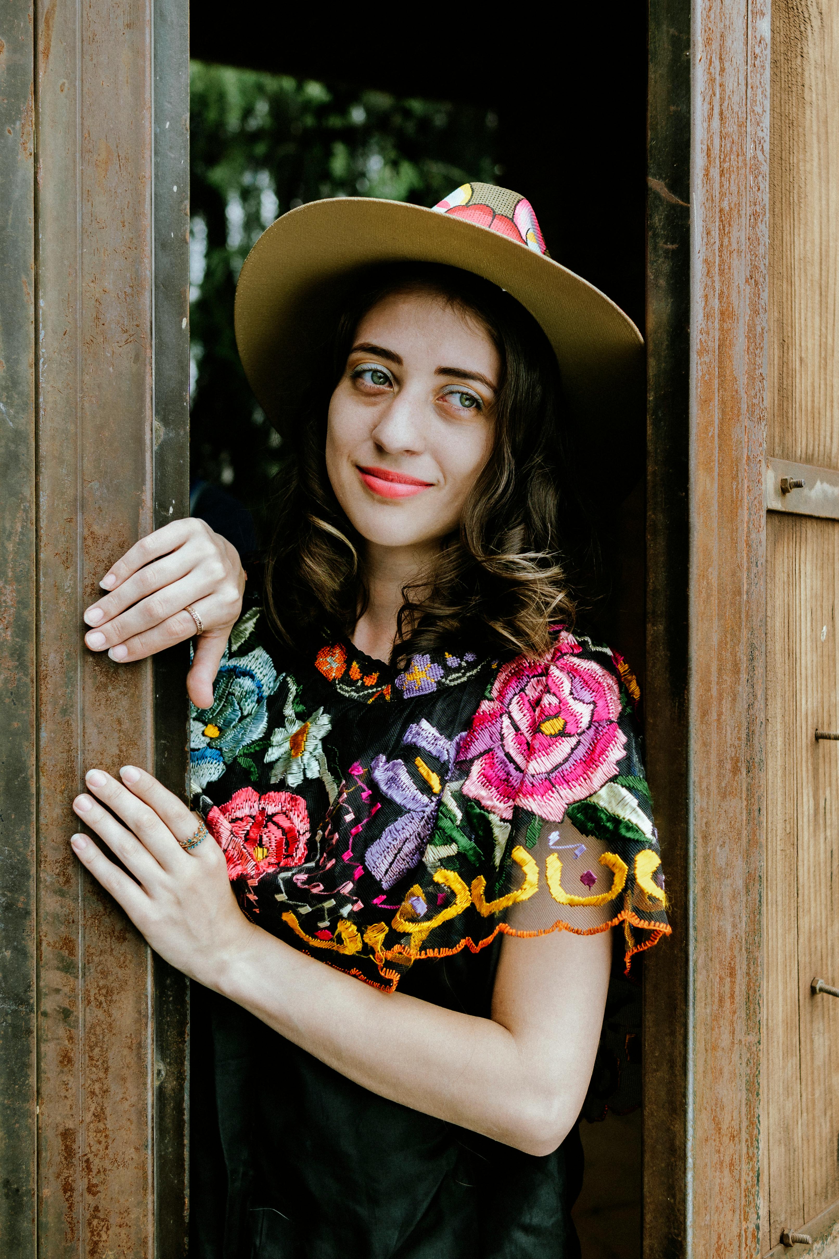 Young Woman in Traditional Mexican Attire