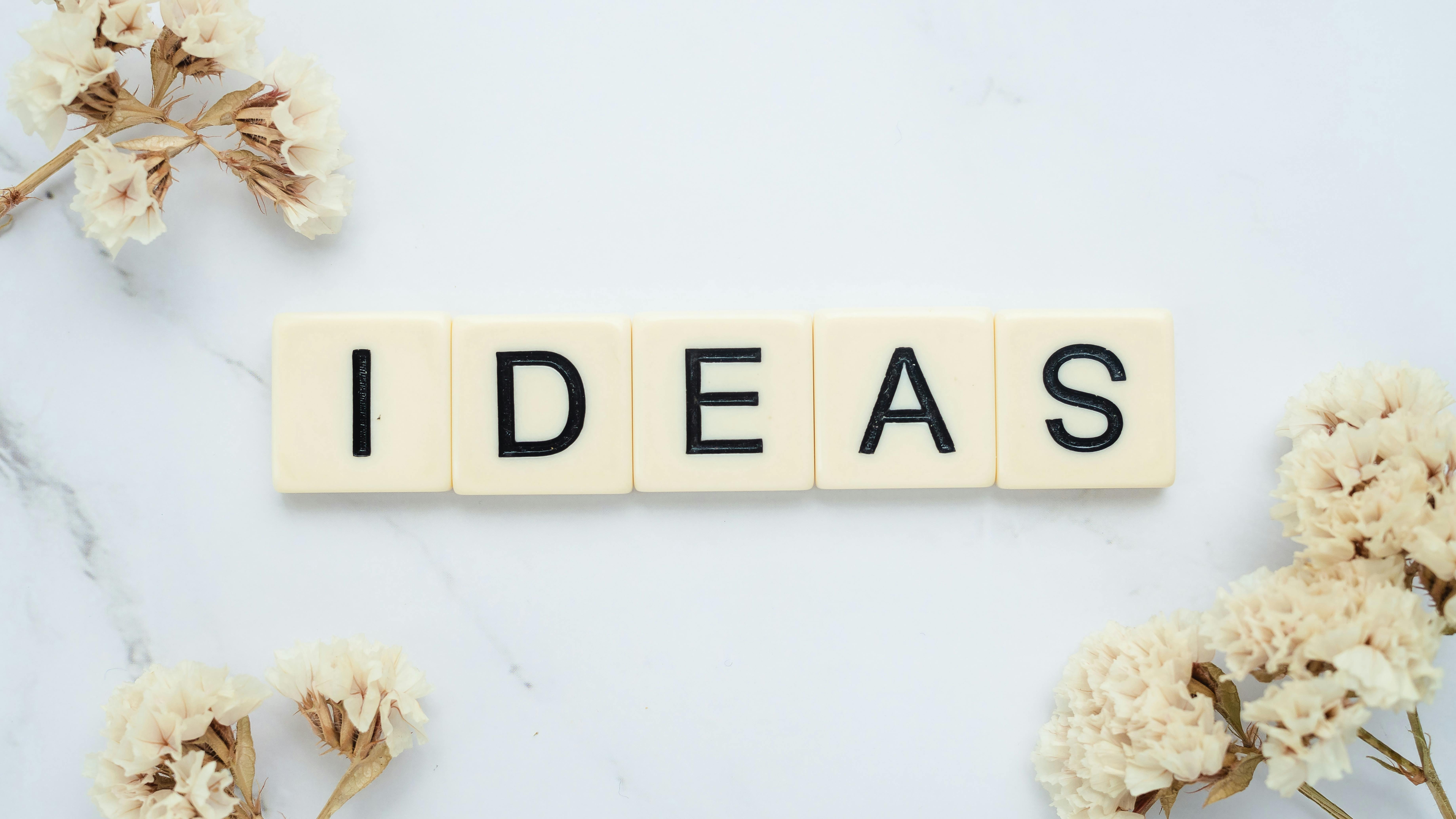 Word Ideas in Scrabble Tiles