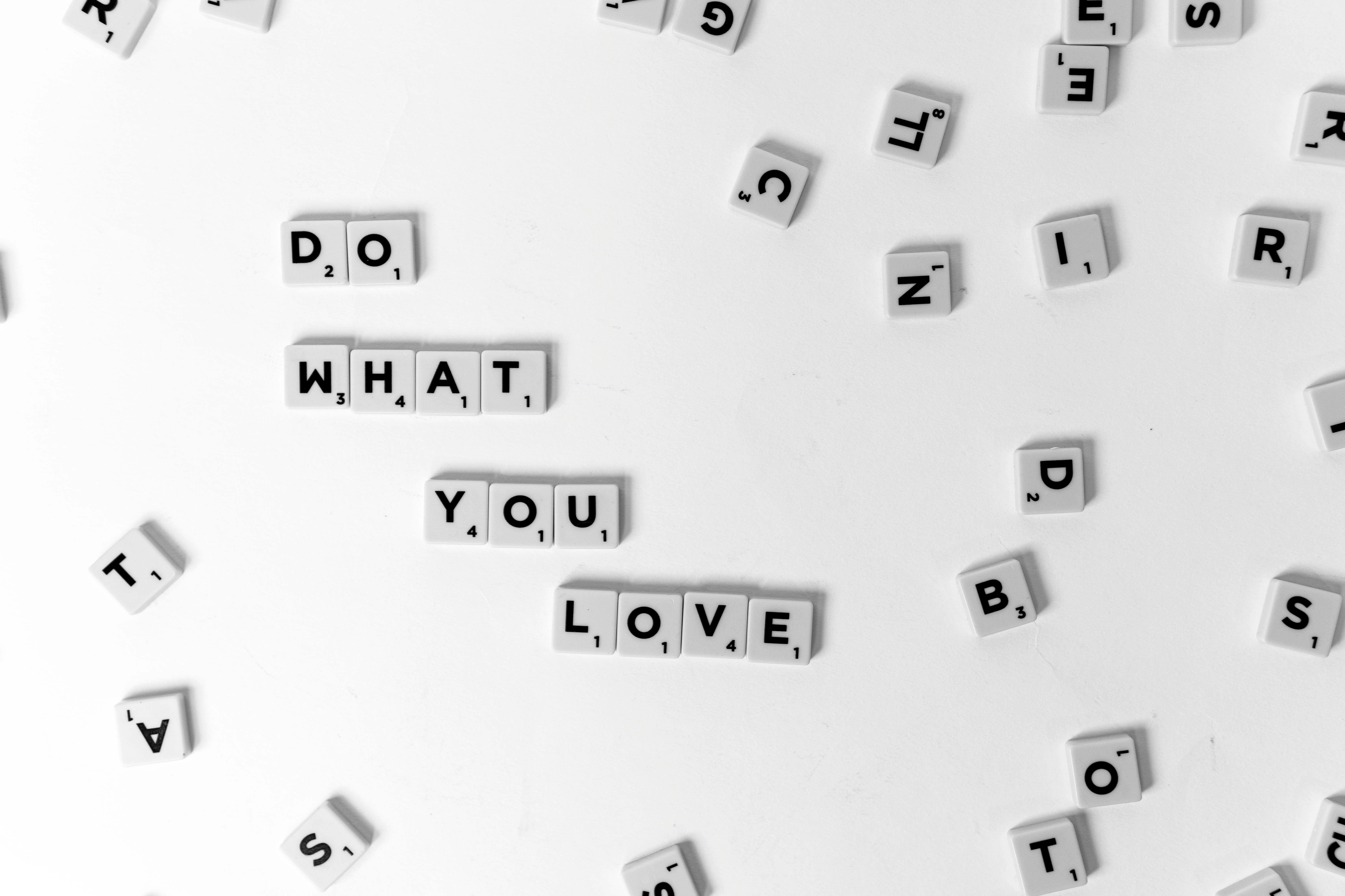 White and Black Scrabble Tiles