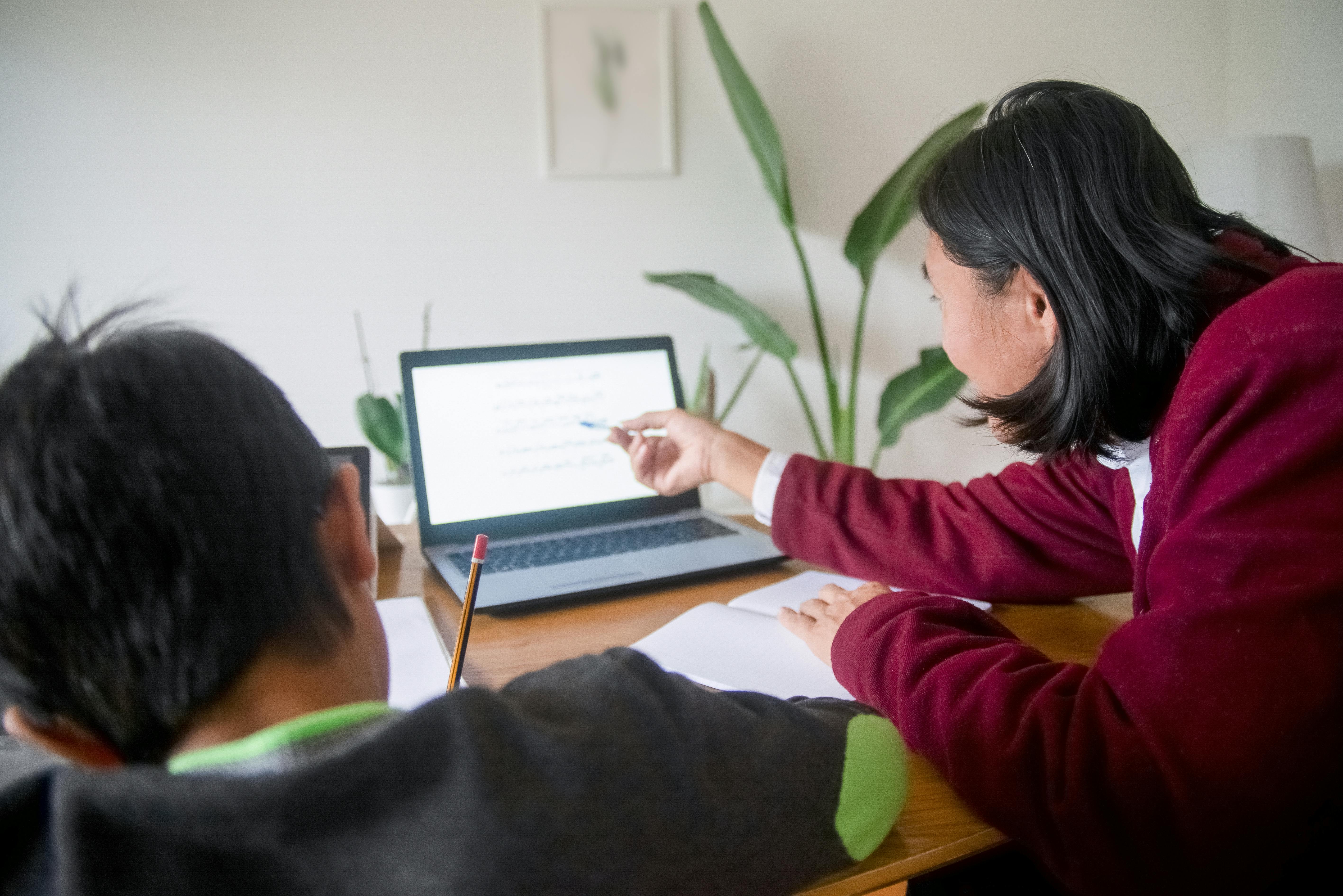 Home Schooling Using a Laptop