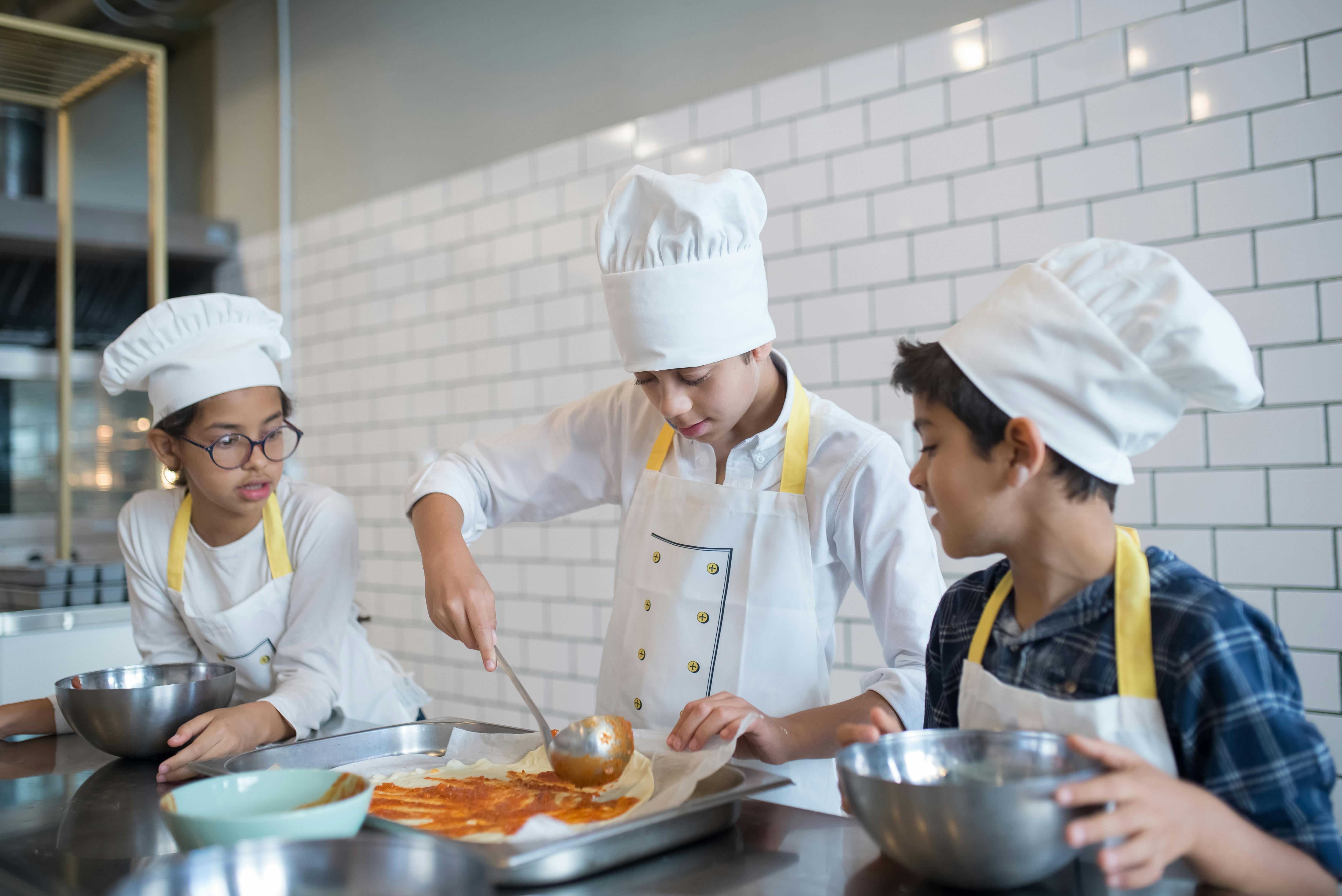 Young Children Making Pizza