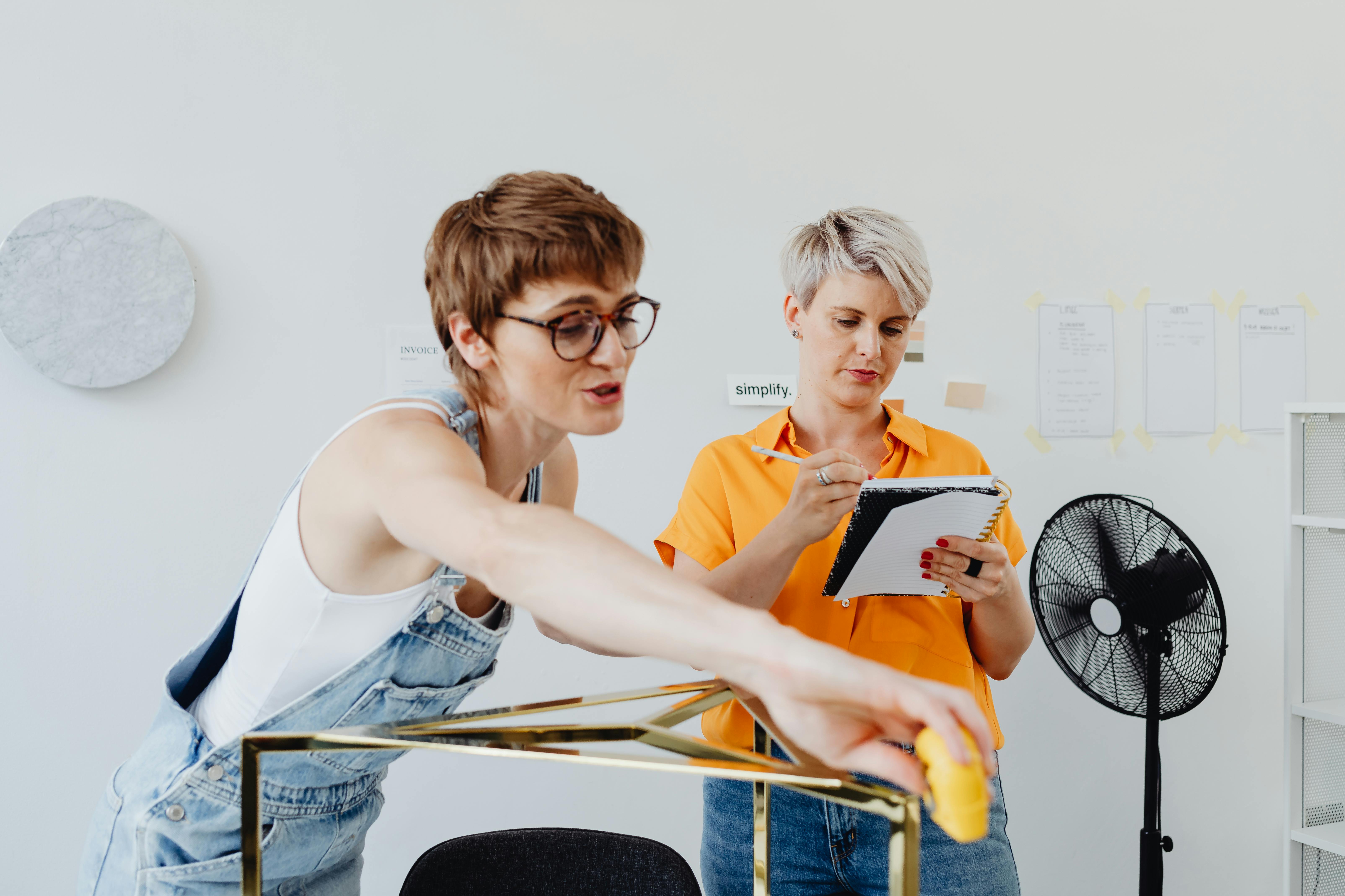 Two Women Working Together