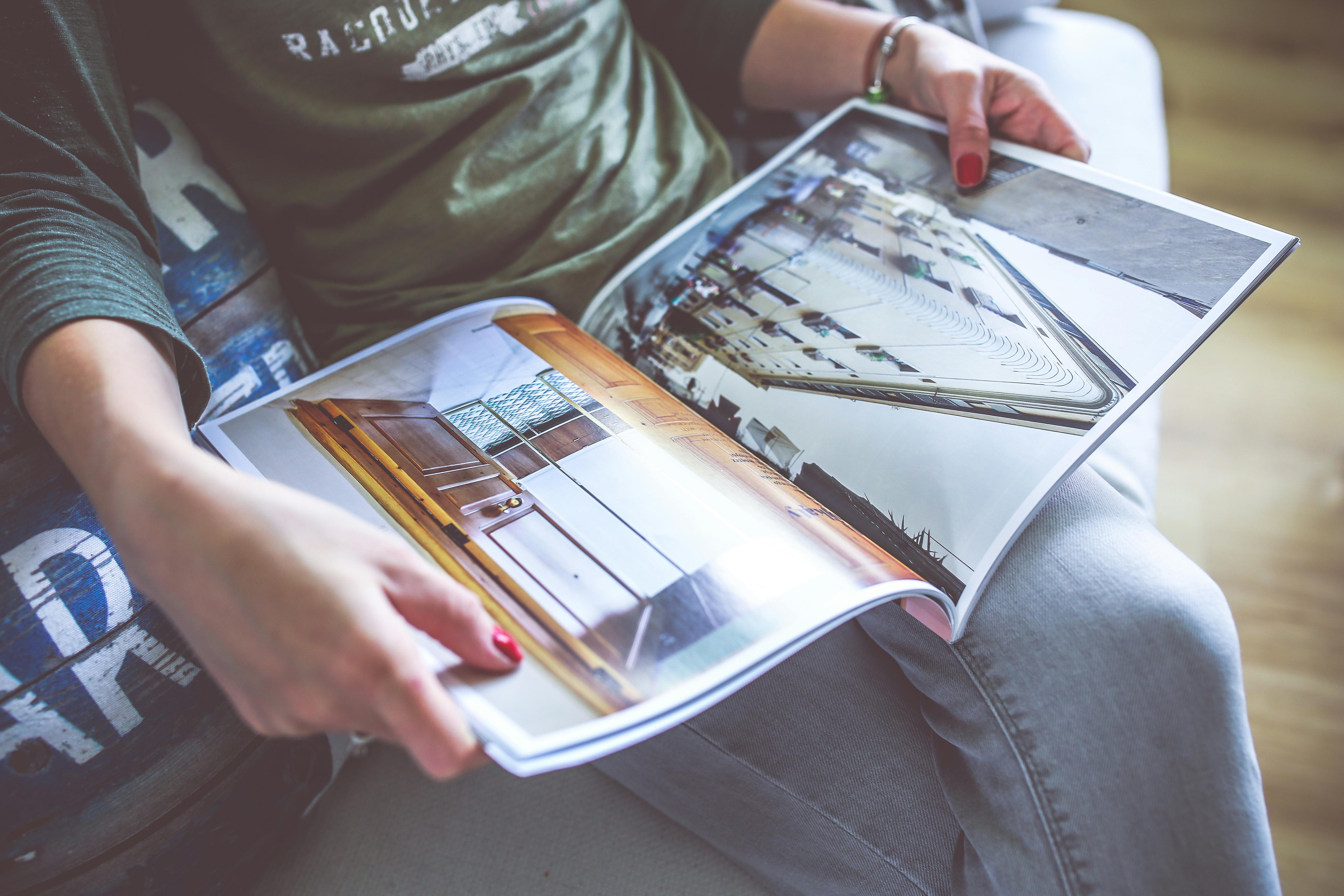 Magazine in the hands