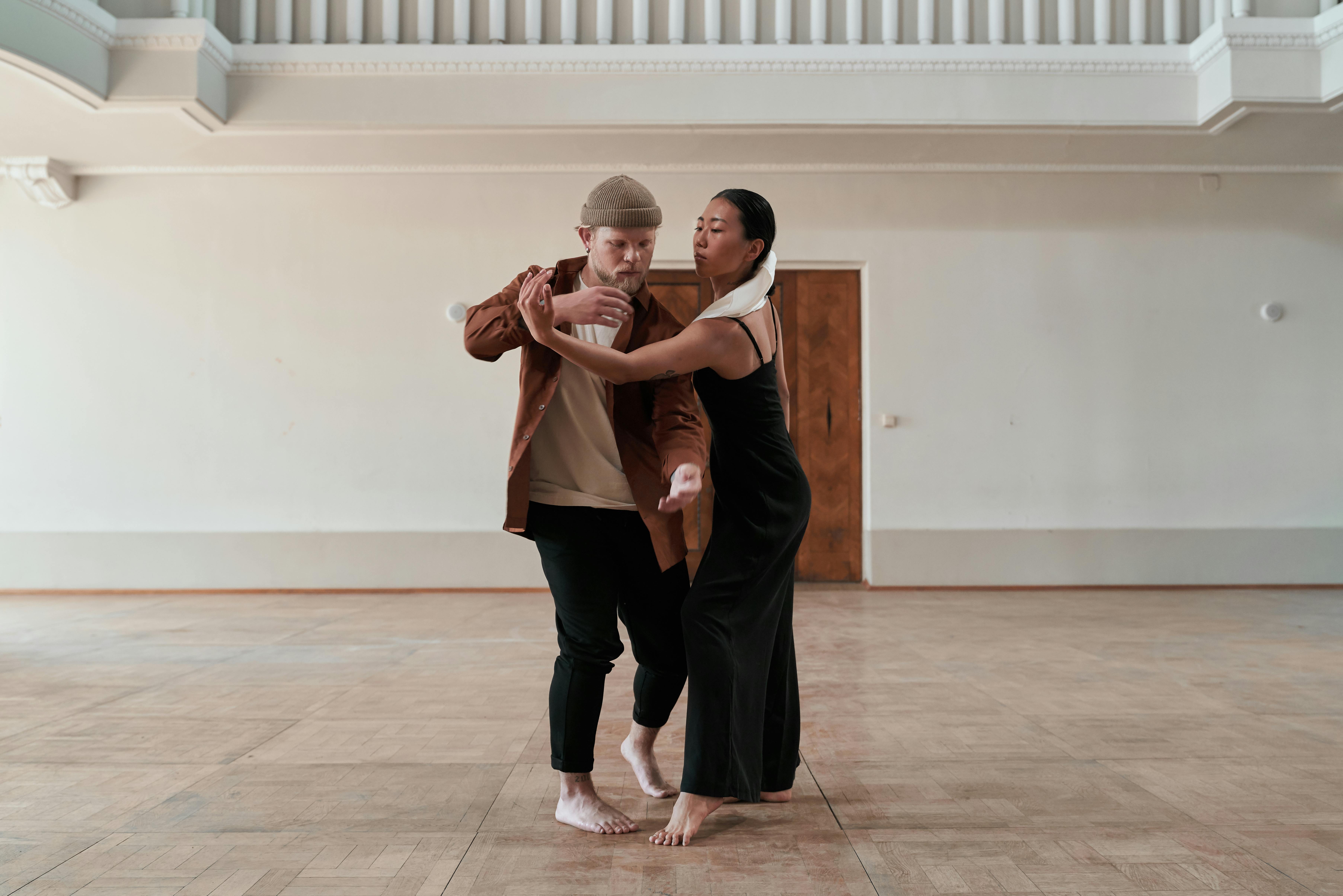 Couple Dancing on a Parquet