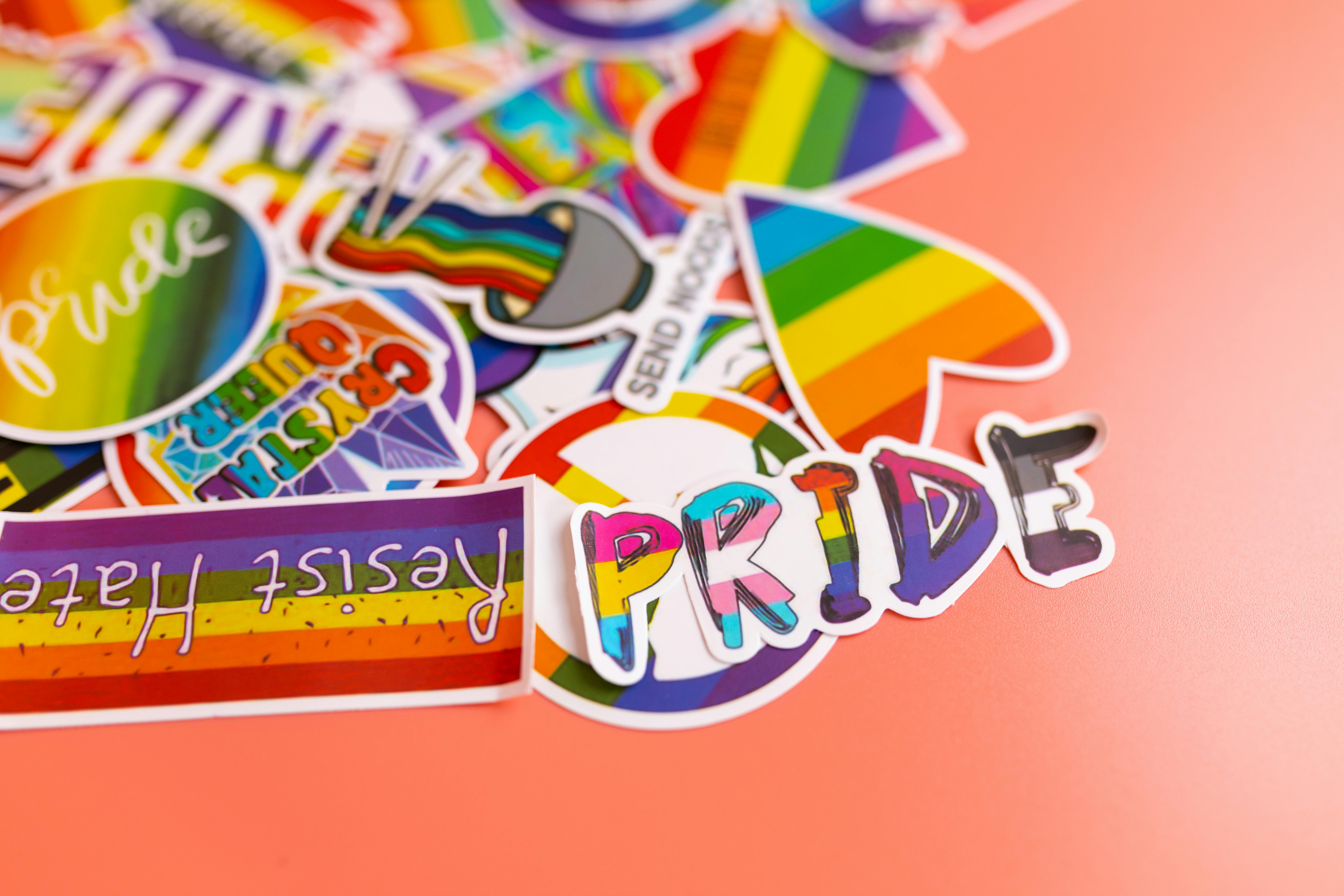 Gay Pride Colorful Stickers