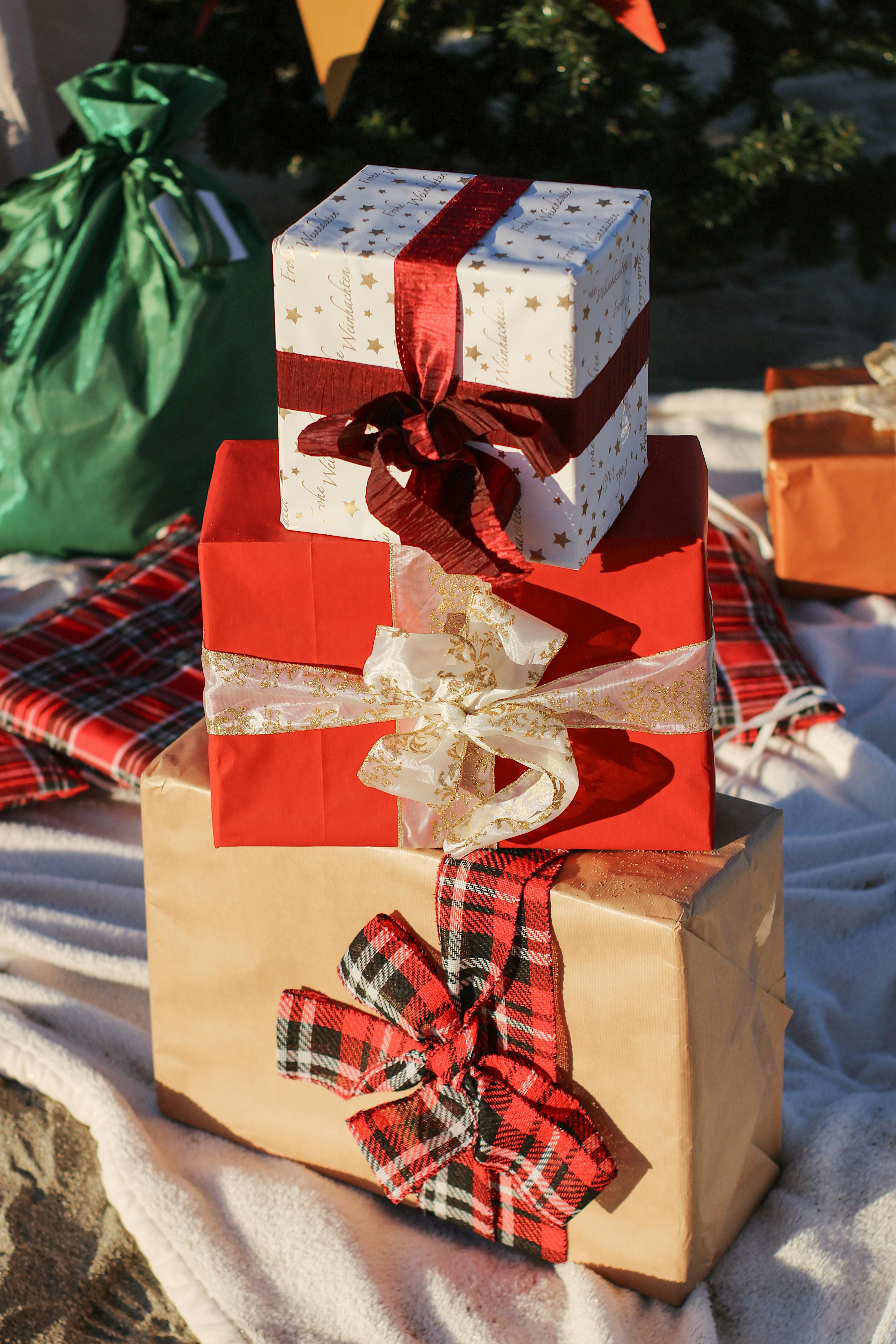 Stack of Wrapped Christmas Presents