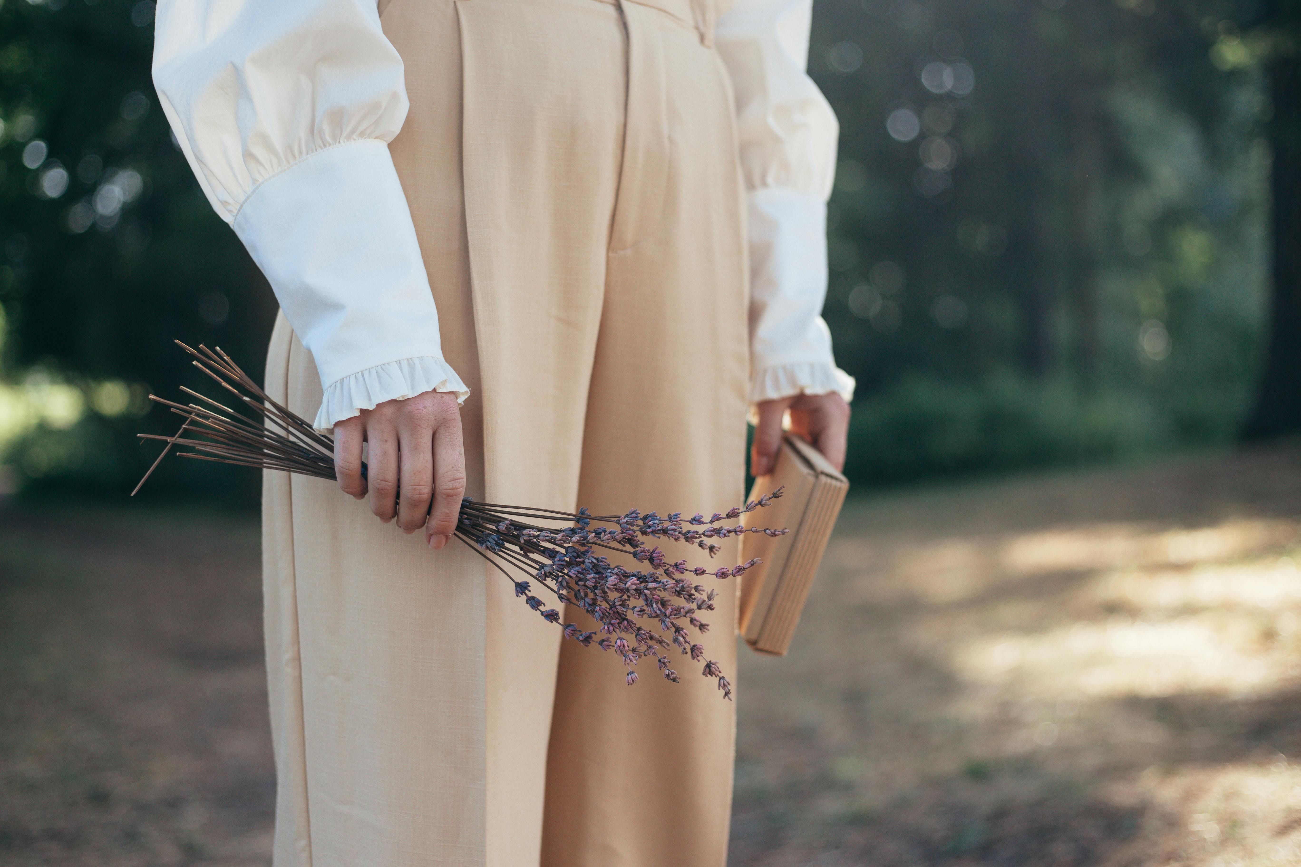 Mid Section of Woman Wearing Old-Fashioned Clothing