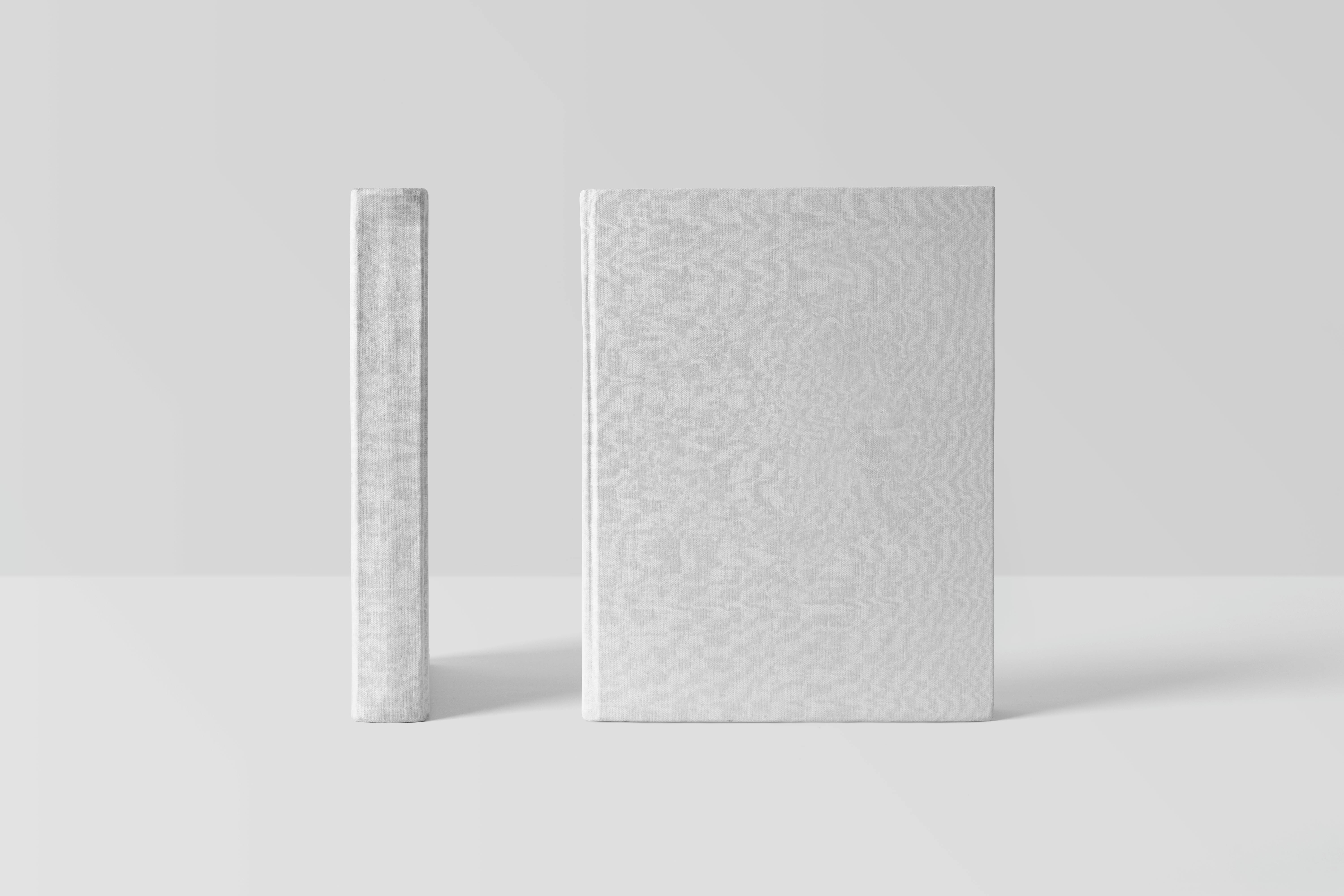 Blank Books on a White Background