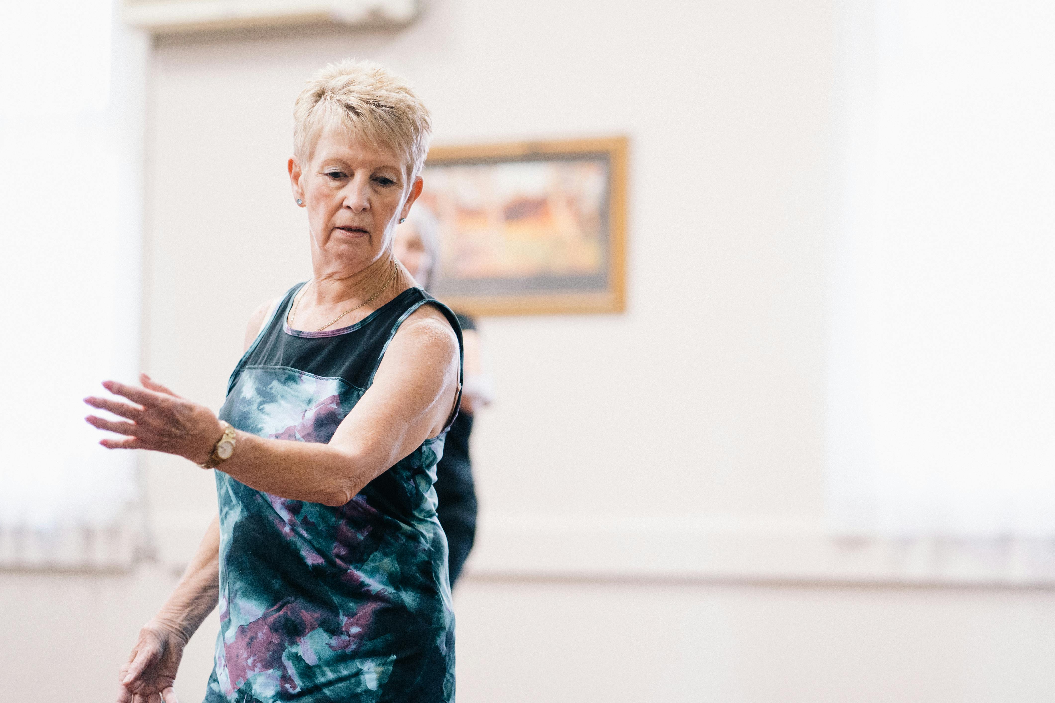 Elderly Woman Doing Dancing 