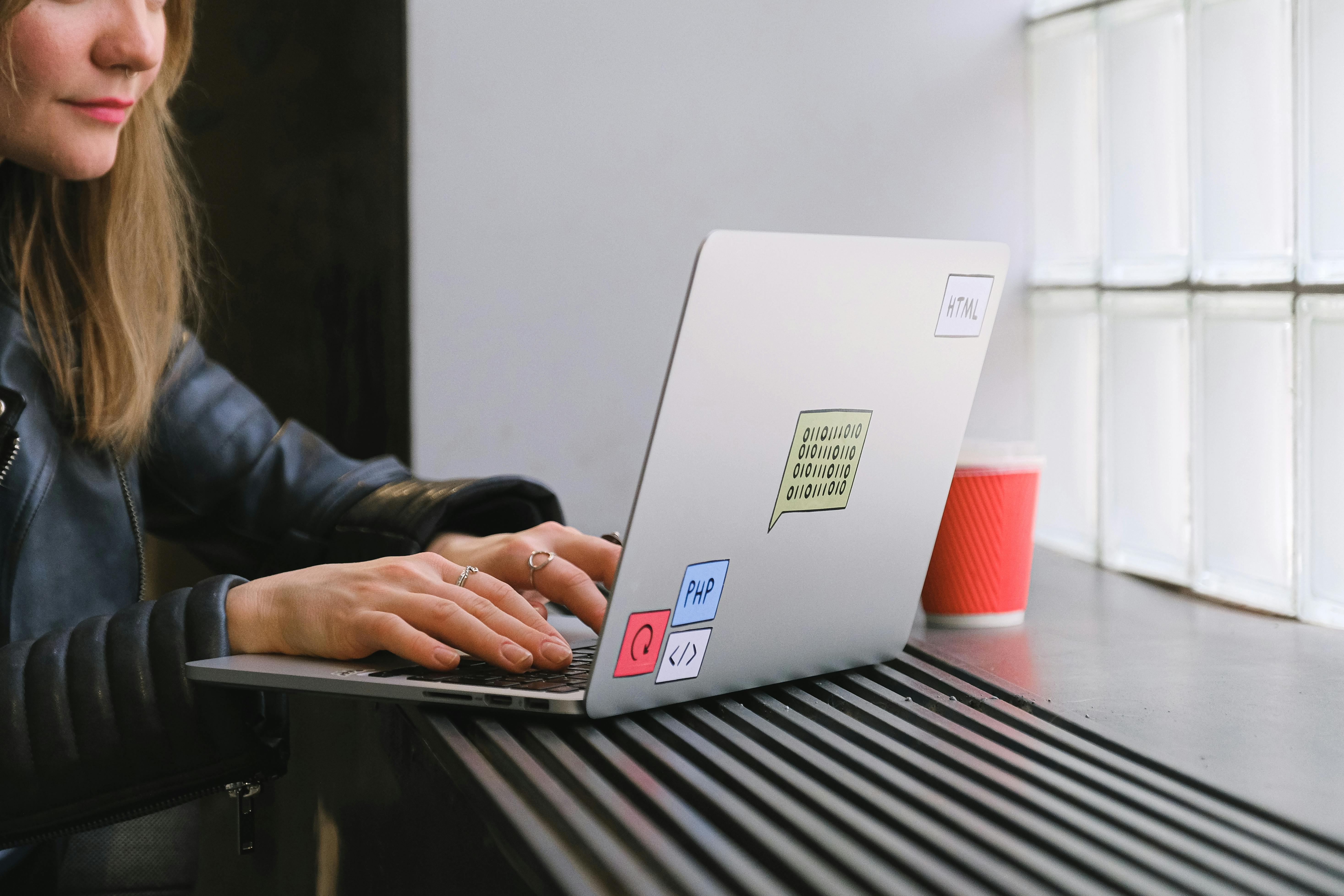 Woman Using Laptop