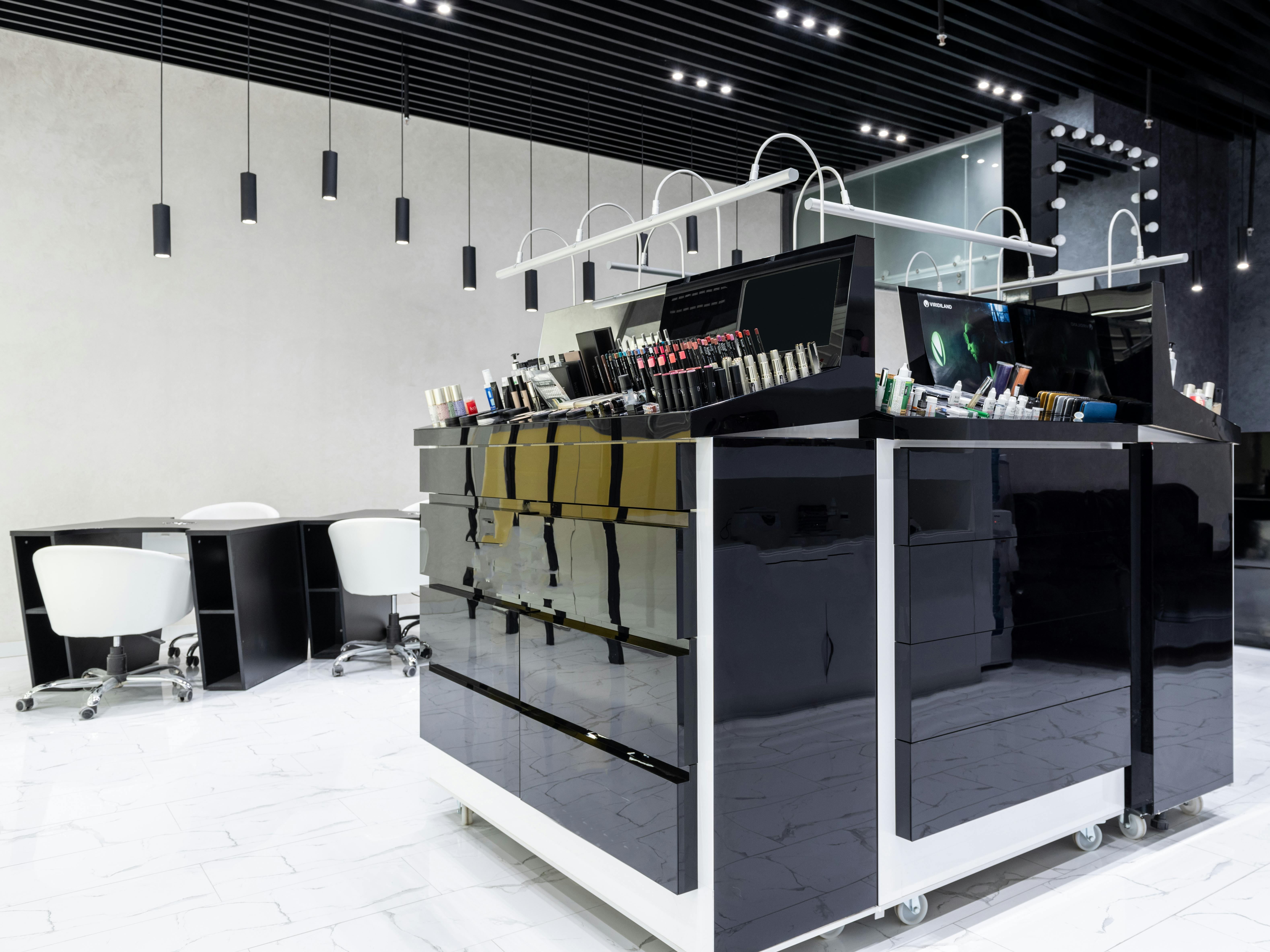 Massive Black Chest of Drawers in Luxury Cosmetics Centre