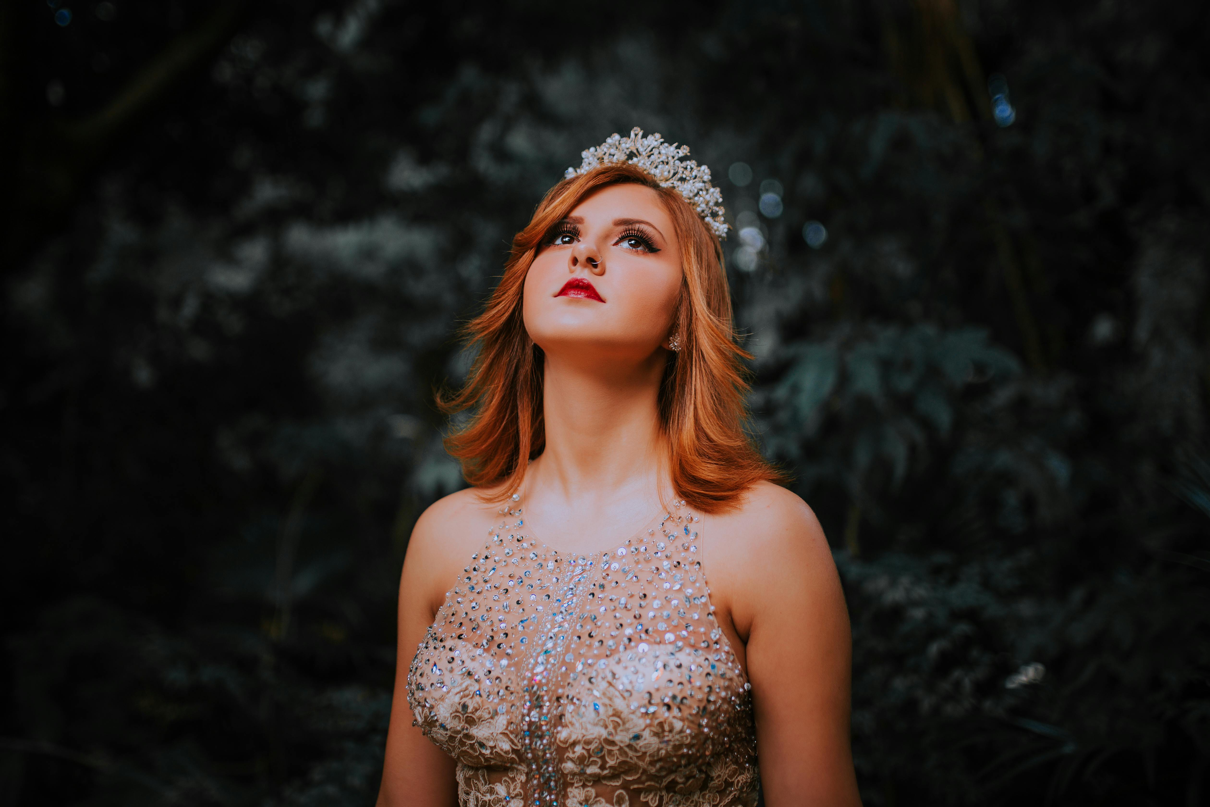 Redhead Woman in Dress