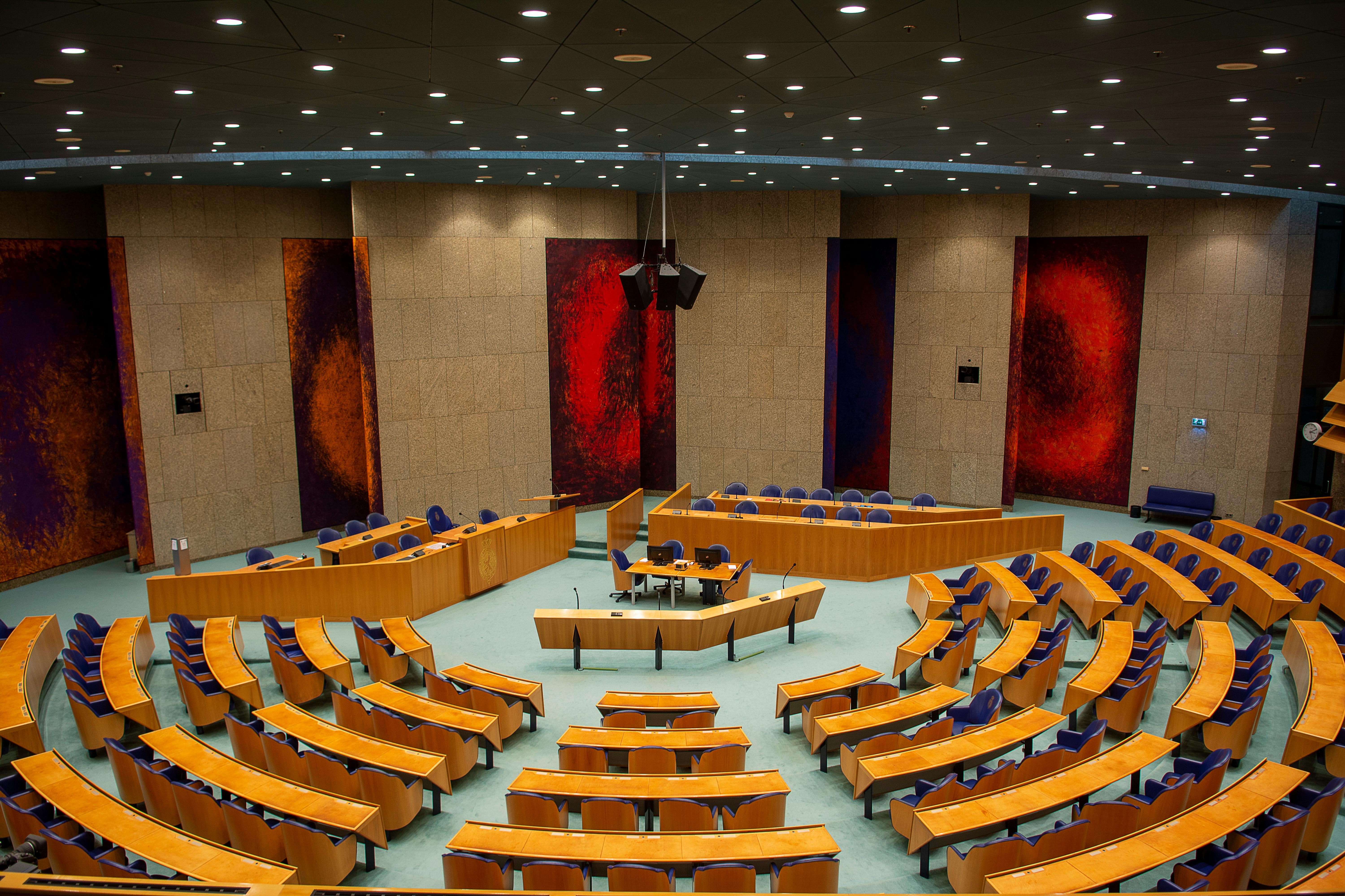 Interior of House of Representatives of the Netherlands 