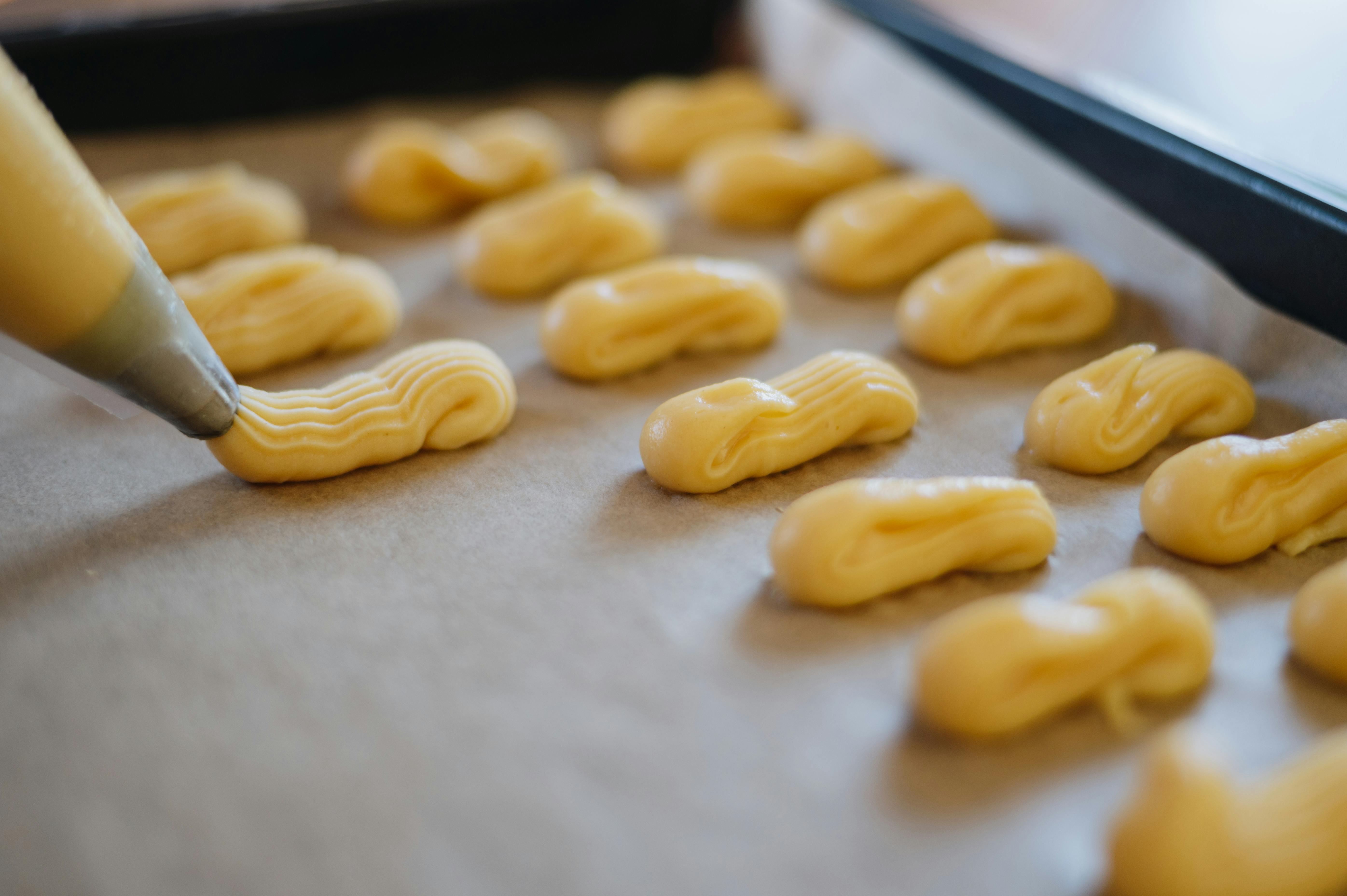 Dough Putting on Baking Paper