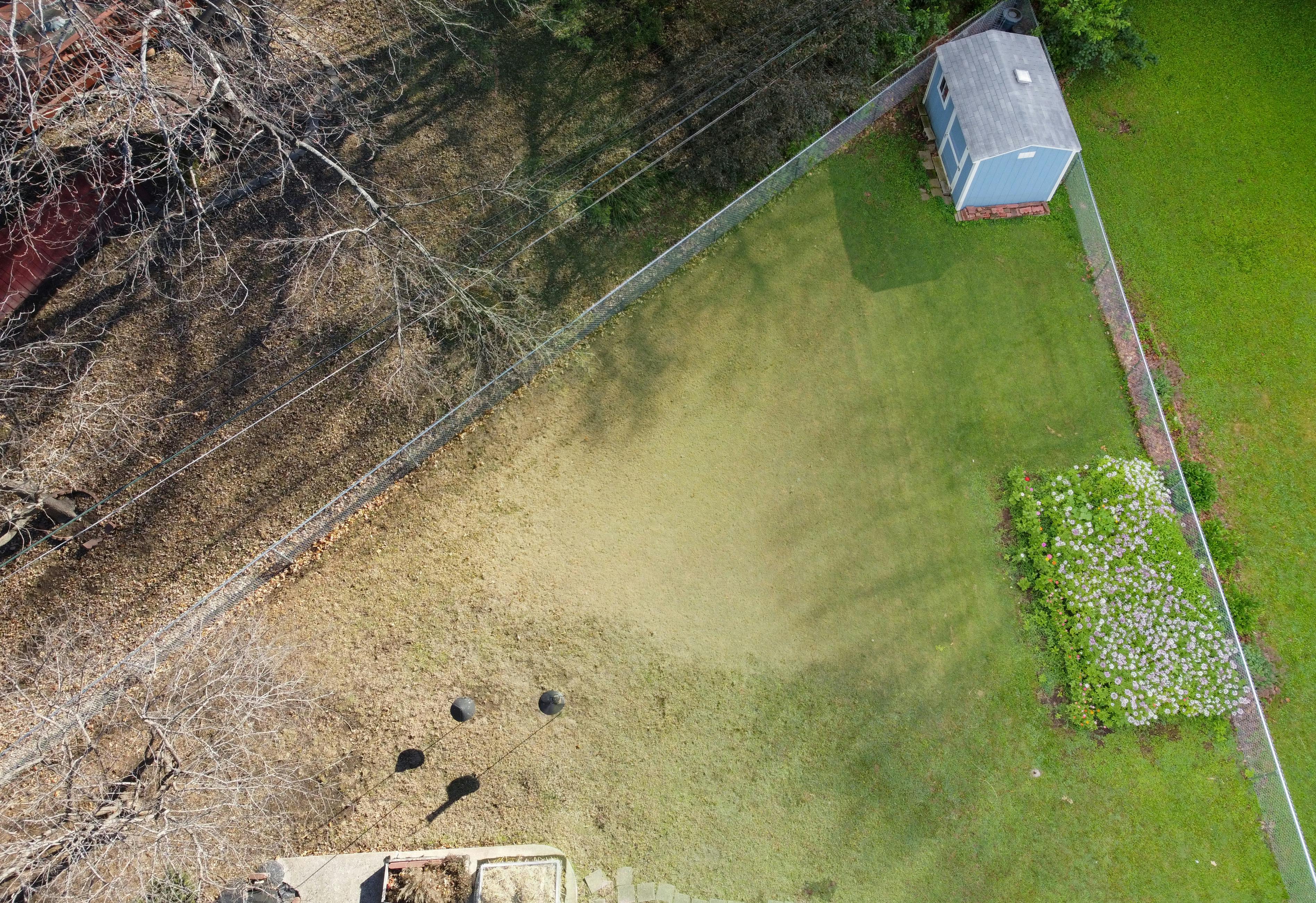 Drone Shot of a Blue House