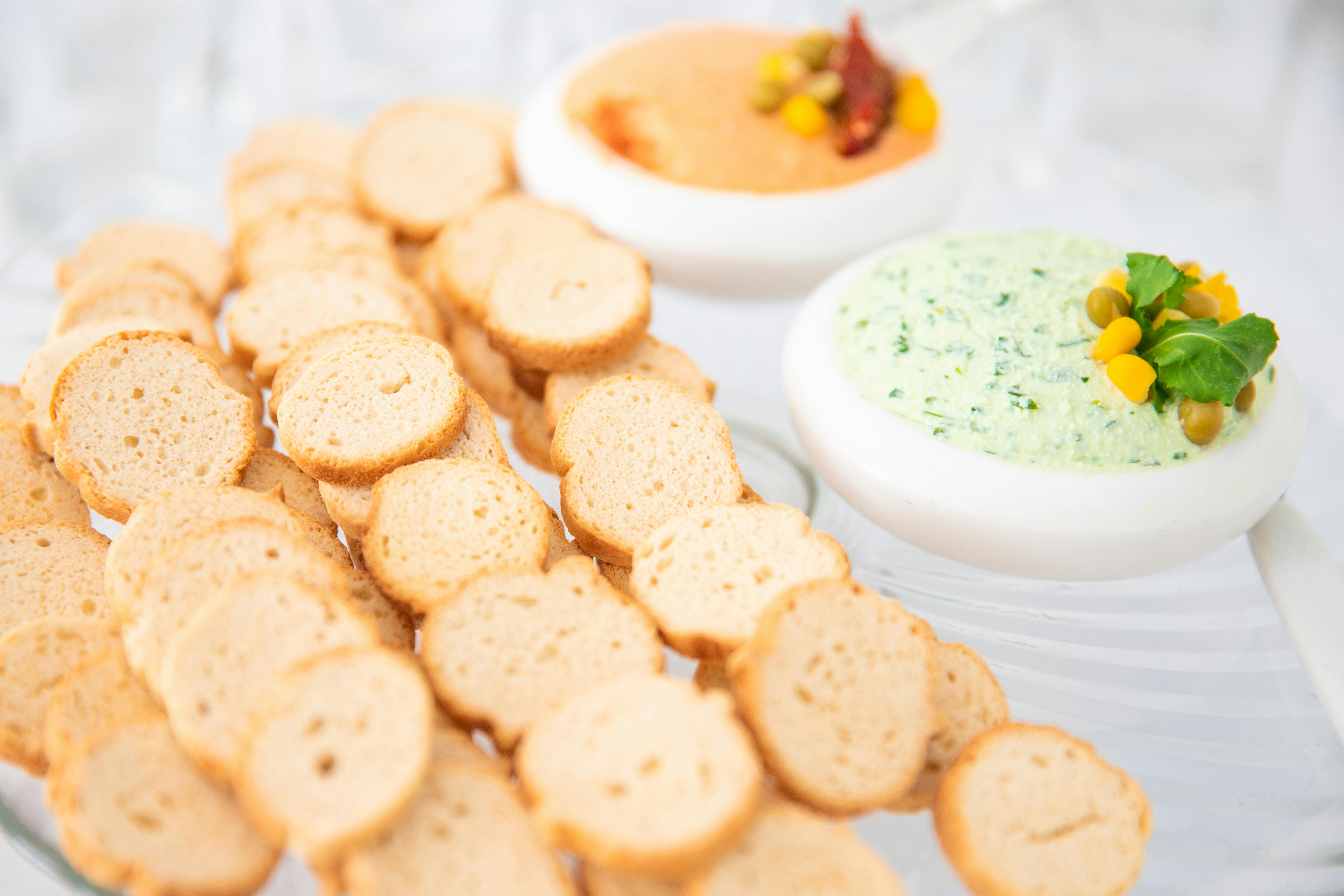 Toasts and Pate on Table