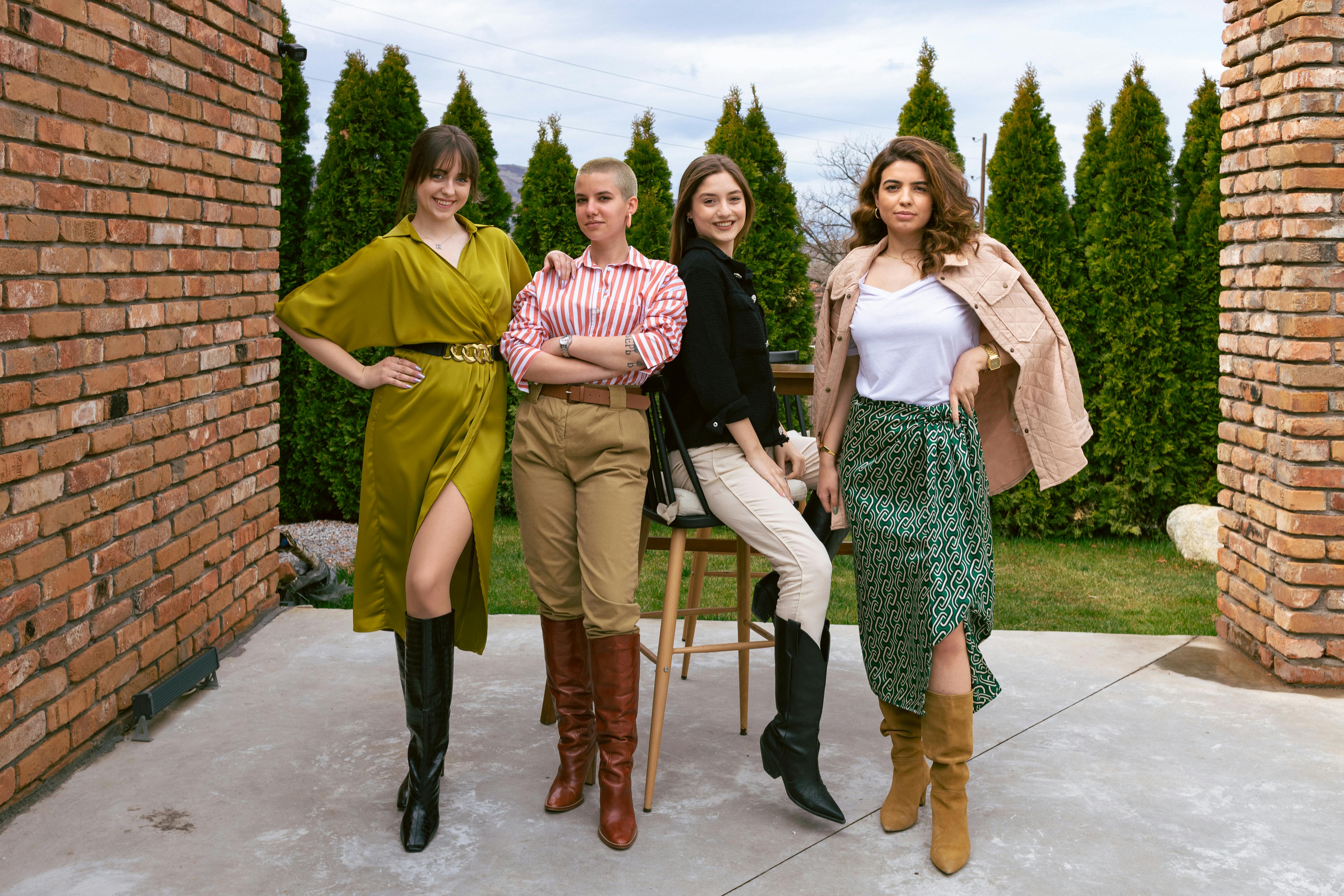 Four Models Posing Together