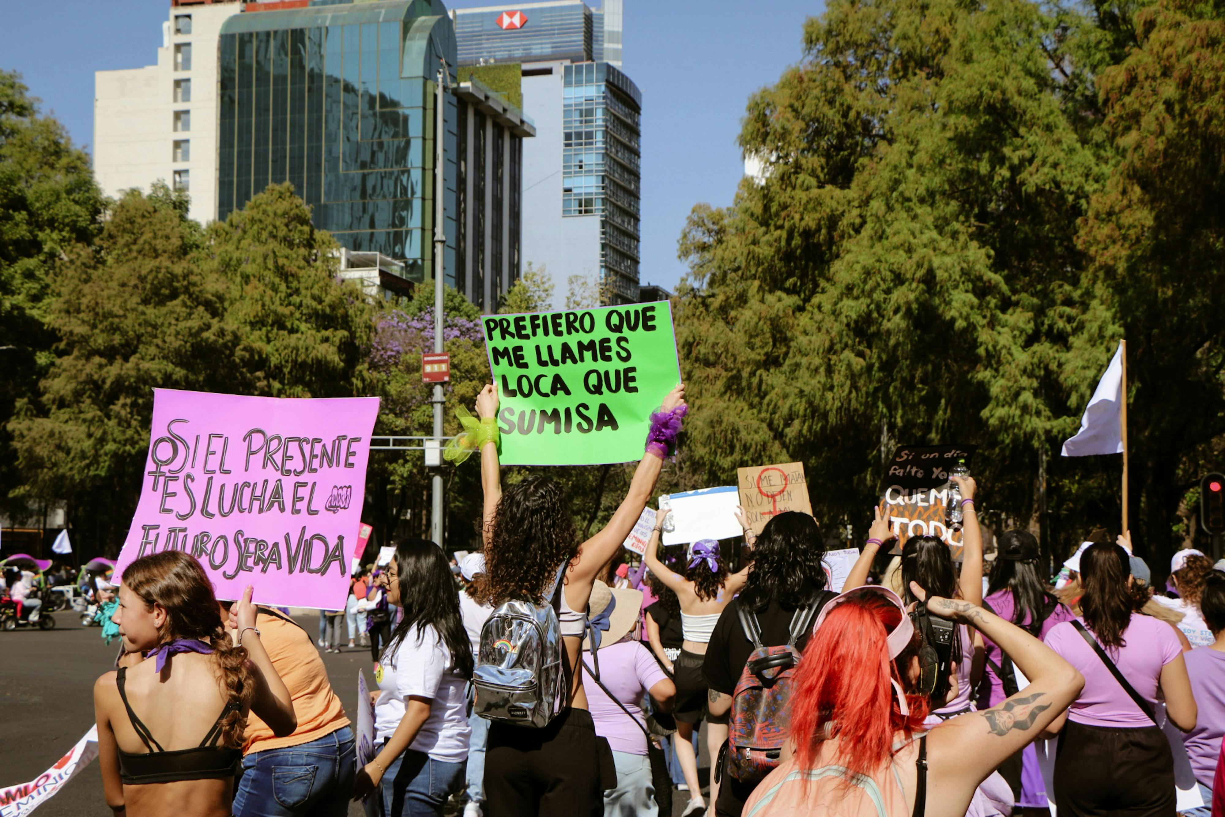 Crowd with Banners