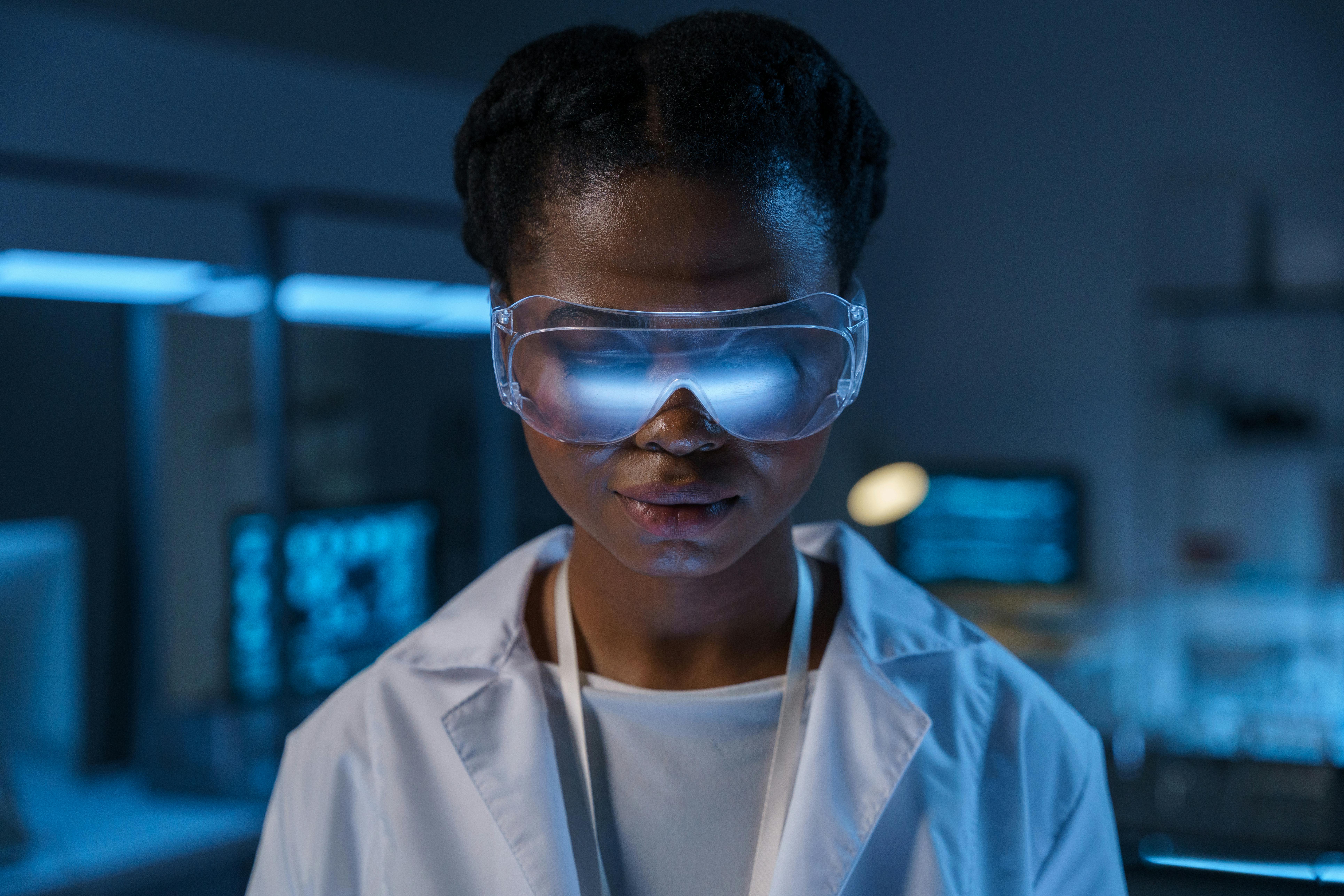 Portrait of an African Man Wearing Modern Glasses