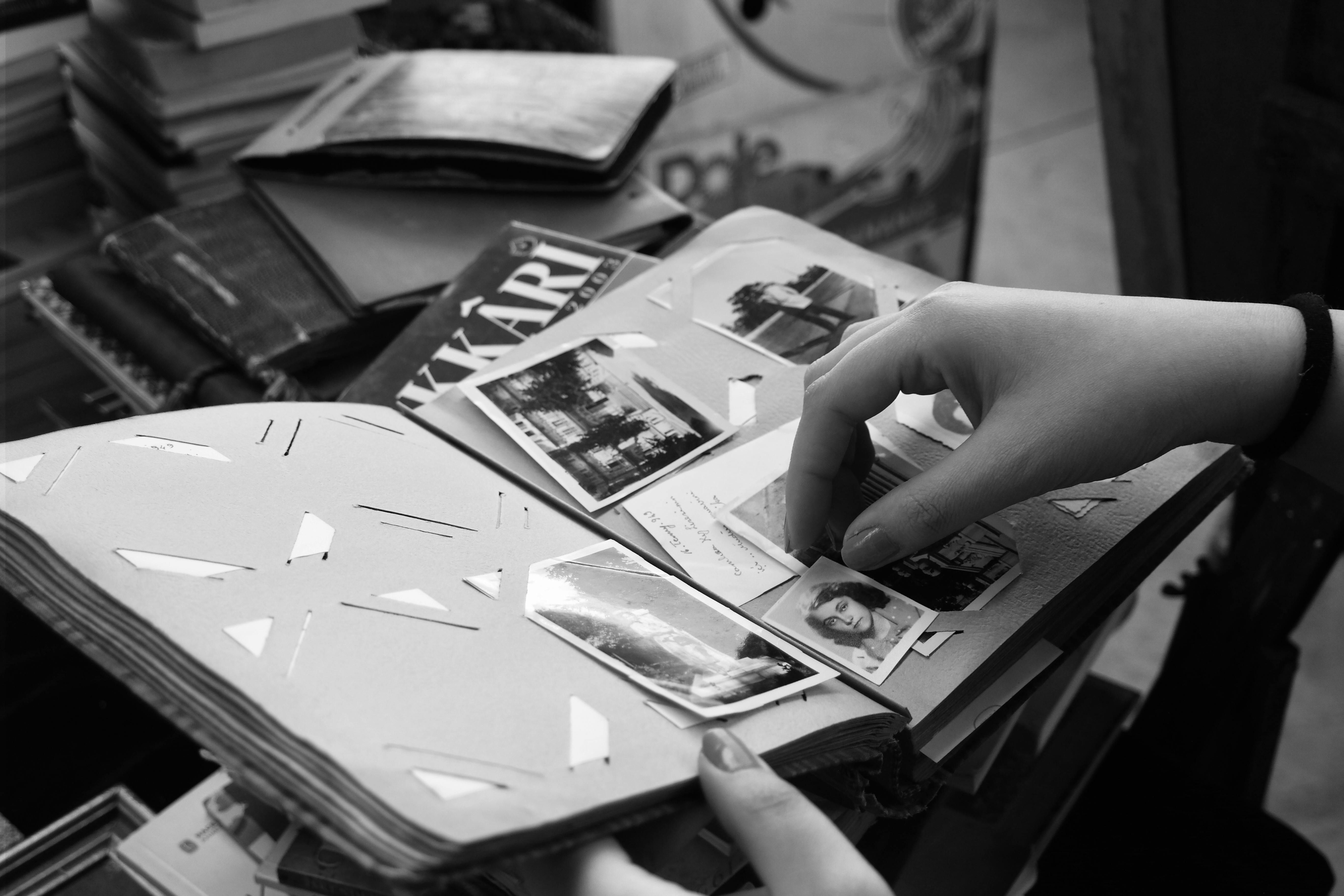 Photos in Photo Album in Black and White
