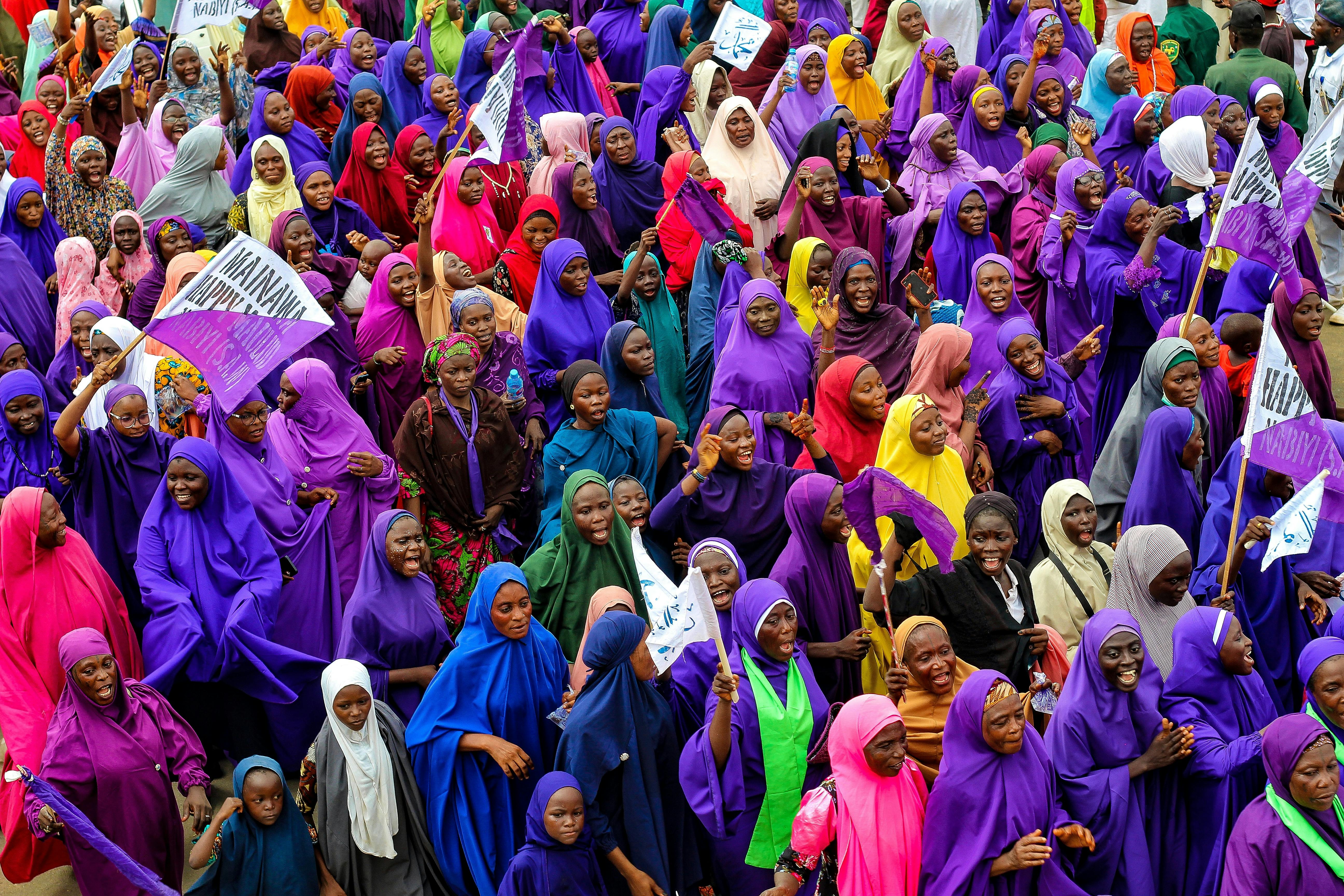 Colorful Festival Crowd