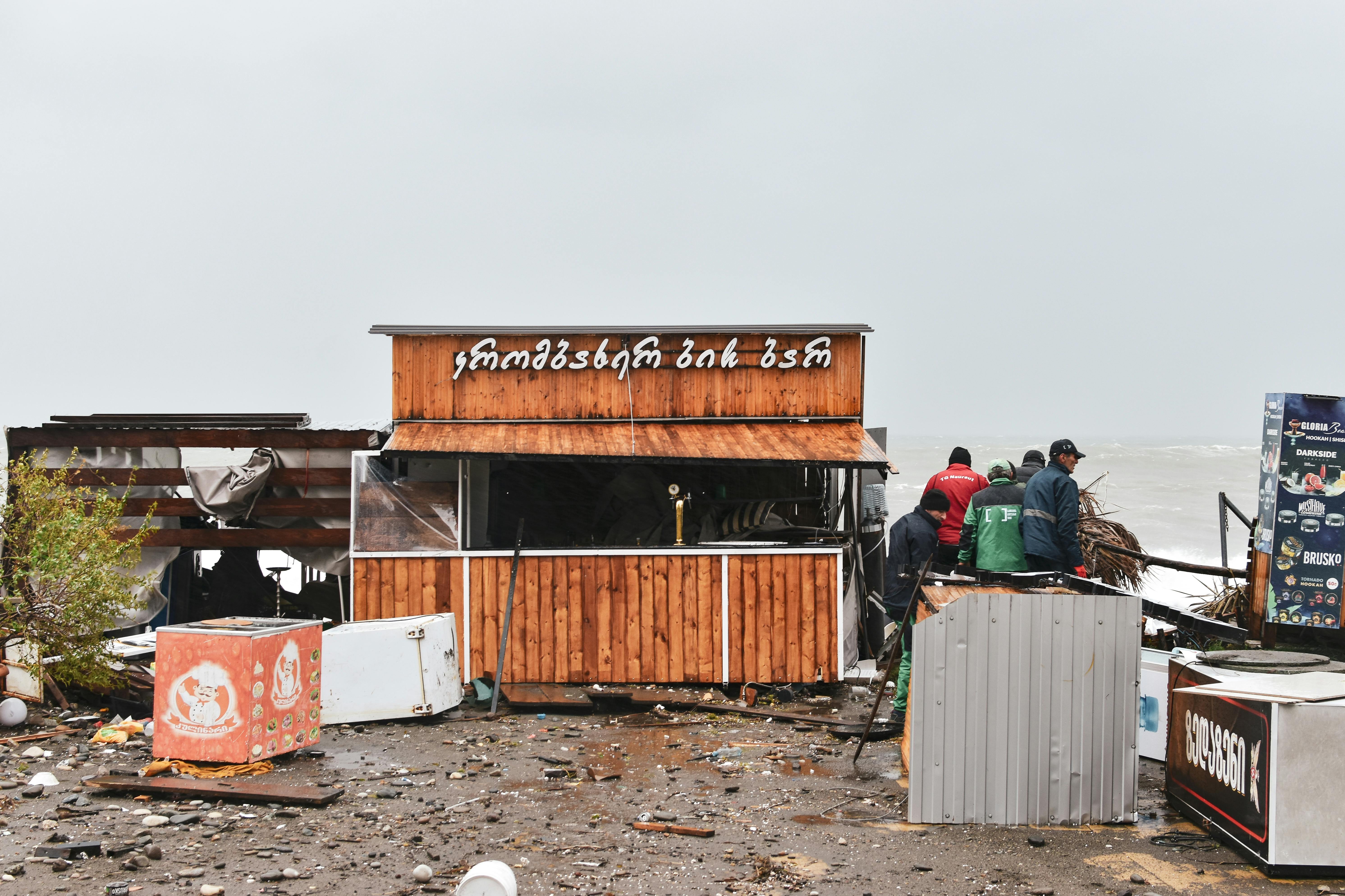 Destruction after Hurricane