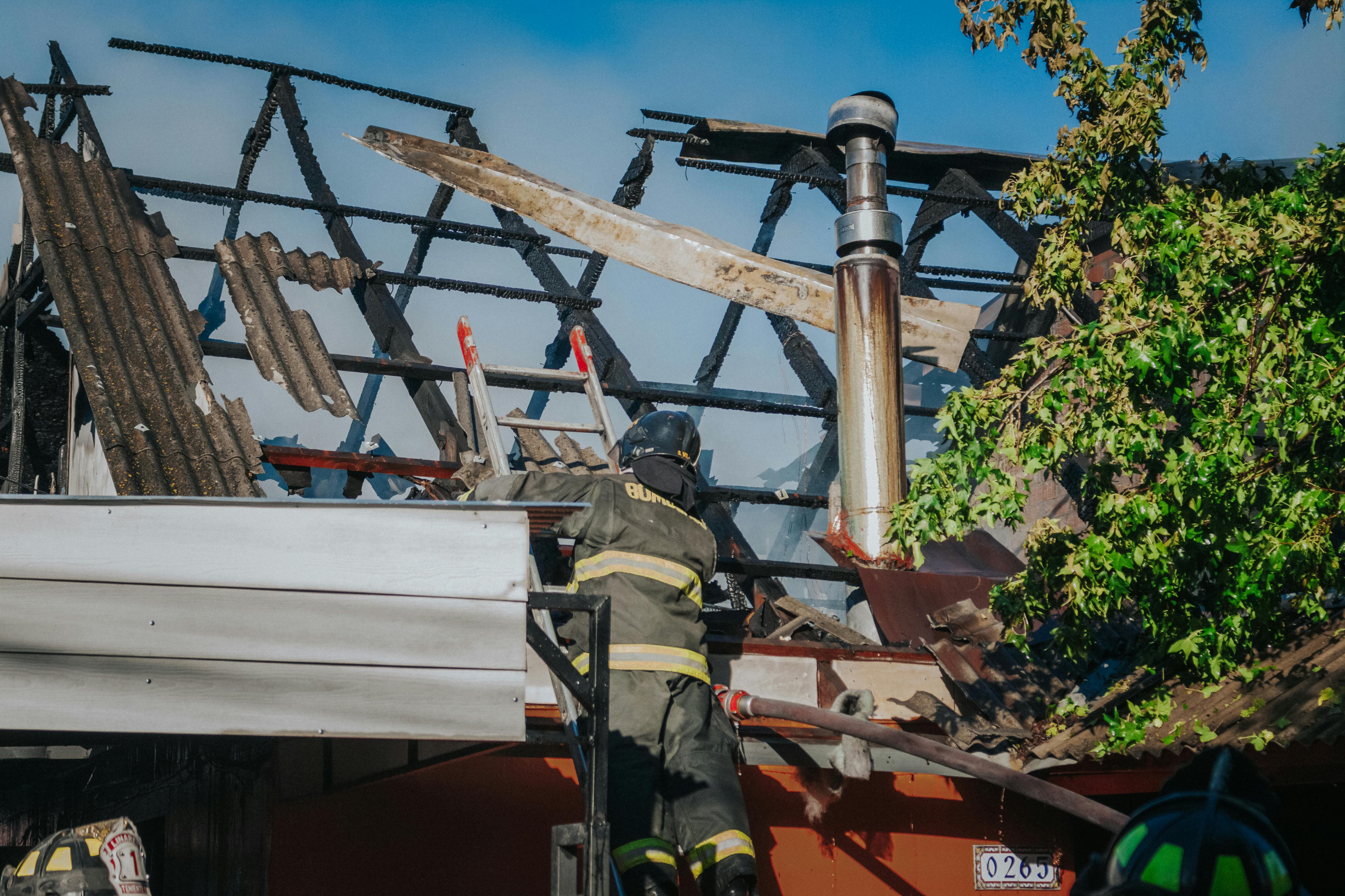 Firefighter is Putting Out Fire