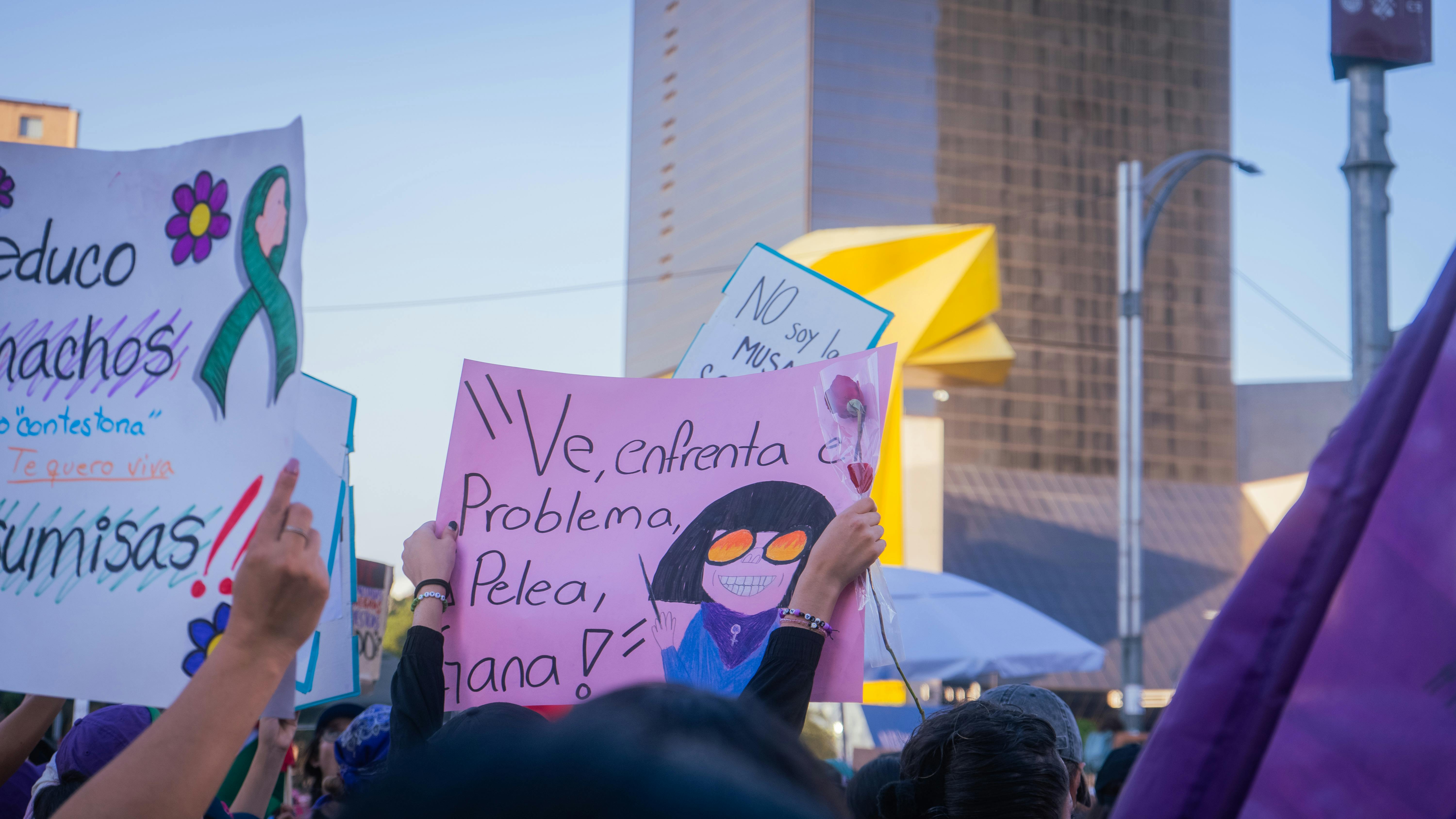 Closeup of Banners on a Rally