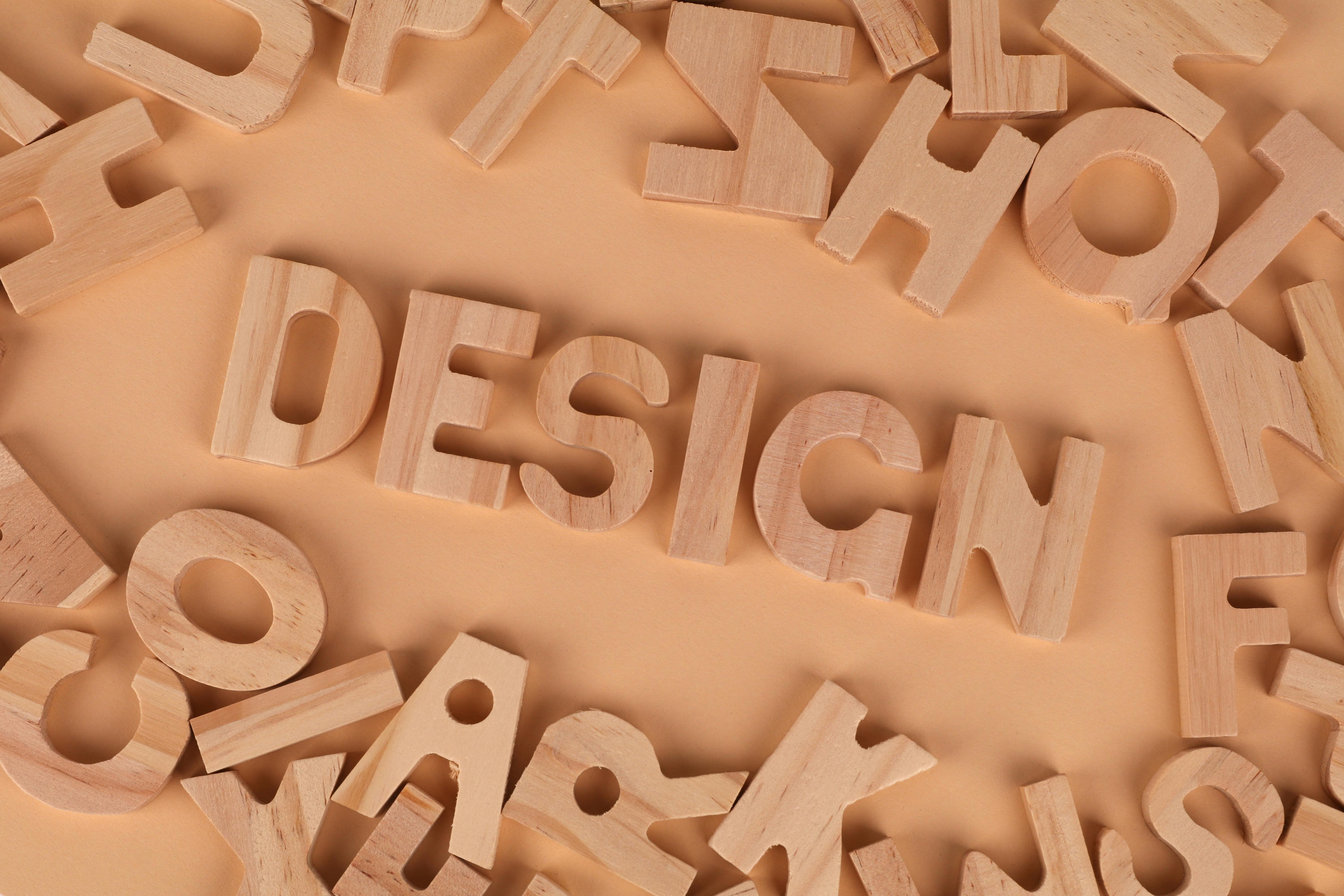 Design Word of Wooden Letters