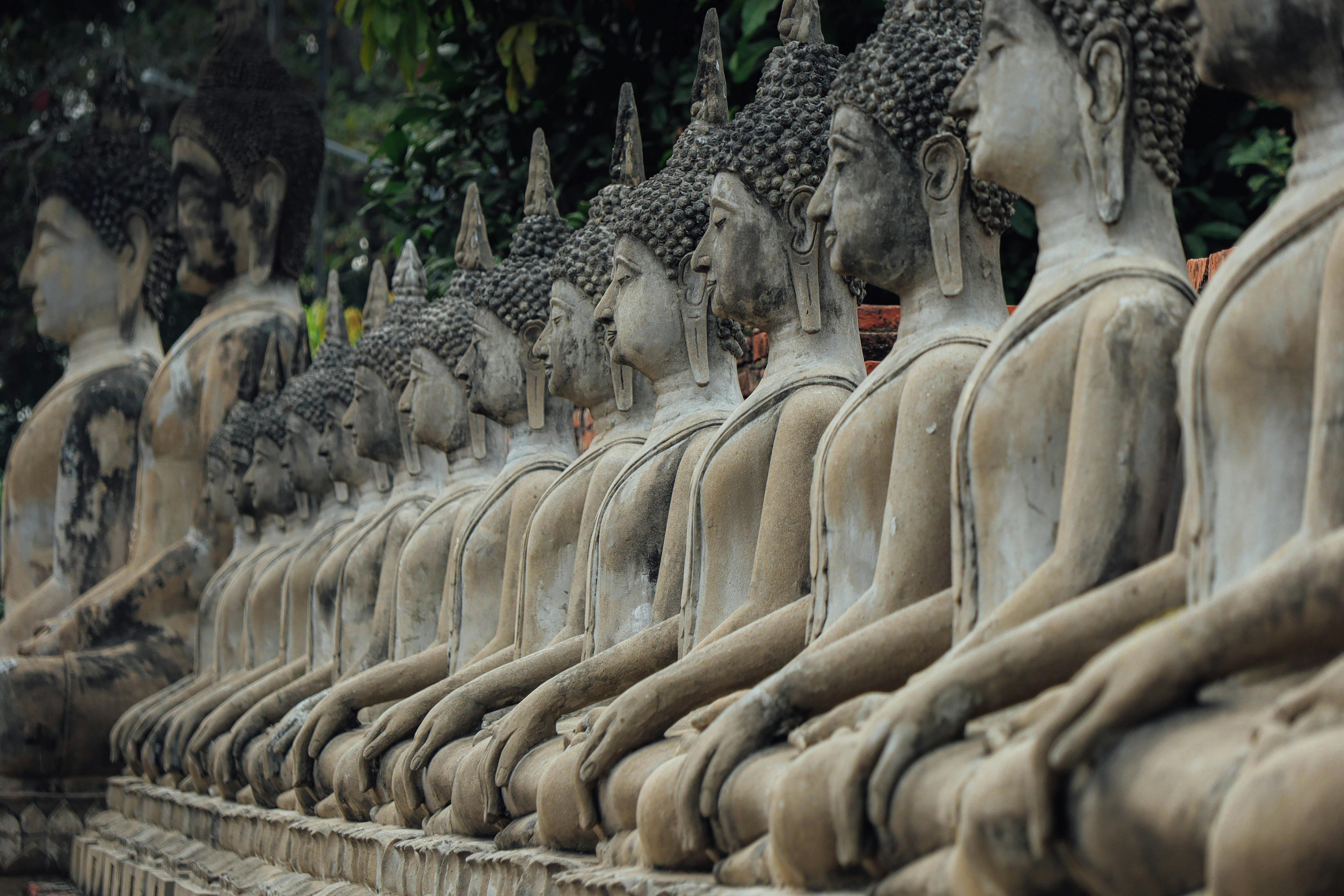 Buddha Sculptures at Wat Yai Chai Mongkhon Temple