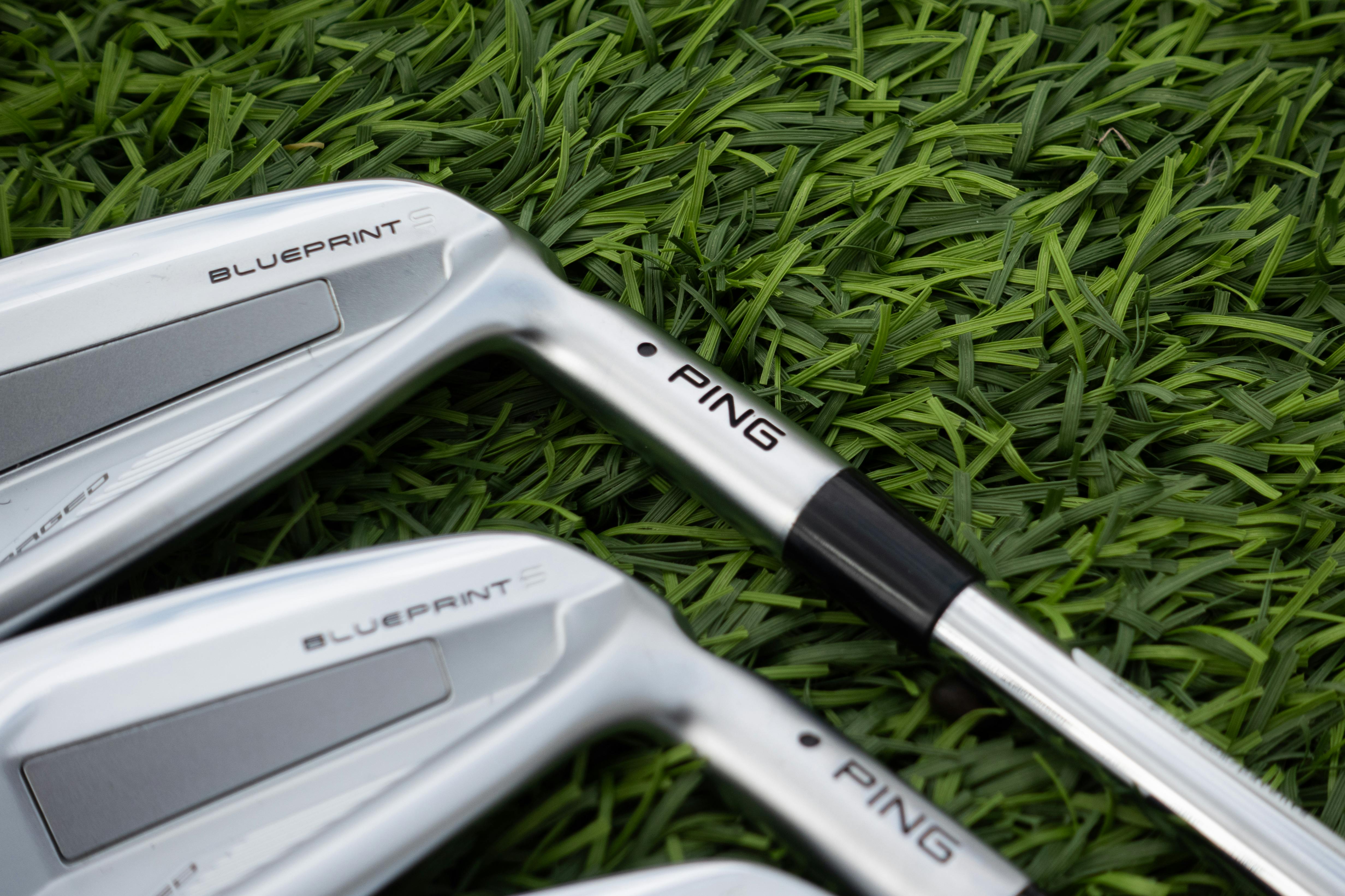 Golf Clubs on Grass