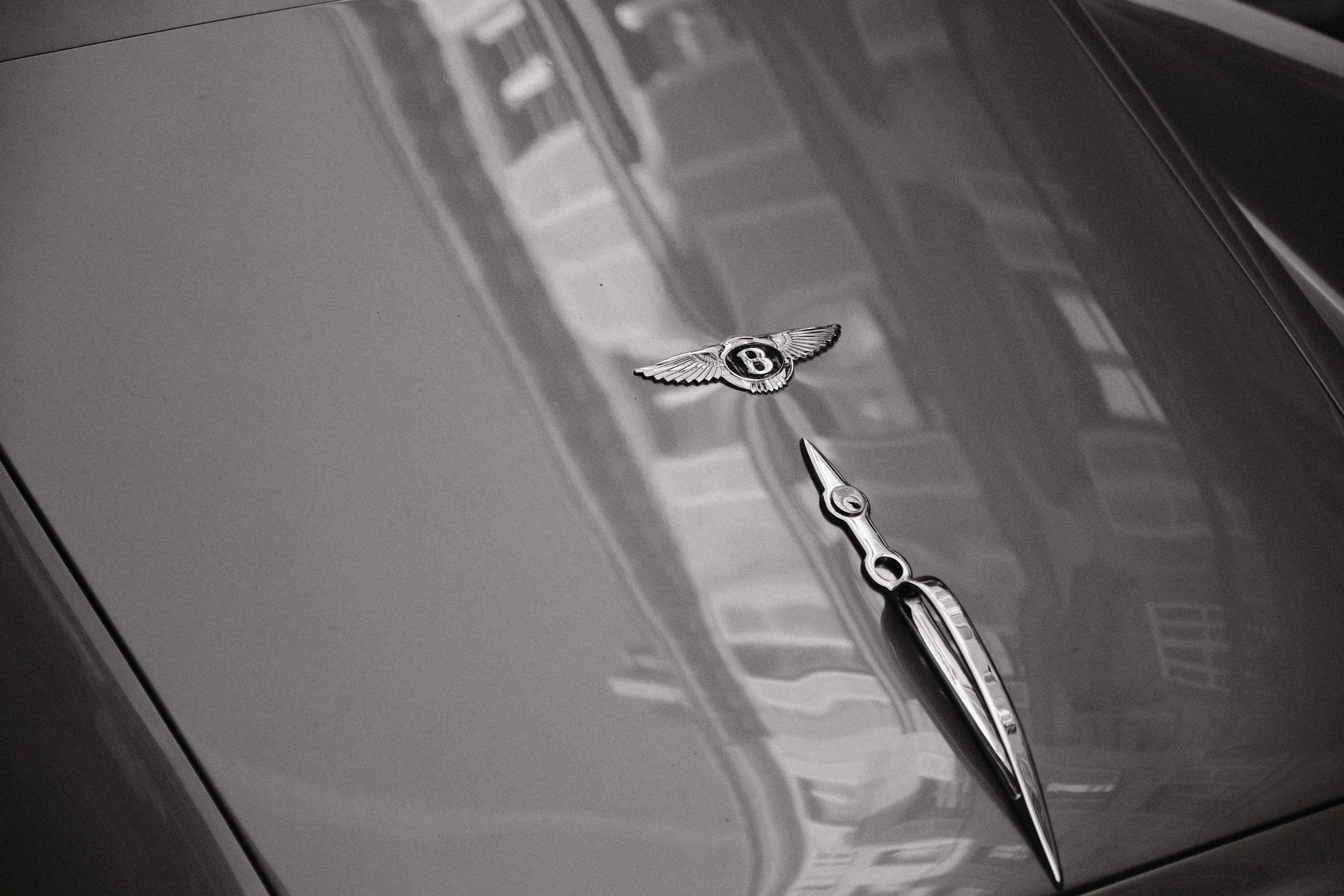 Bentley Emblem on Car Hood