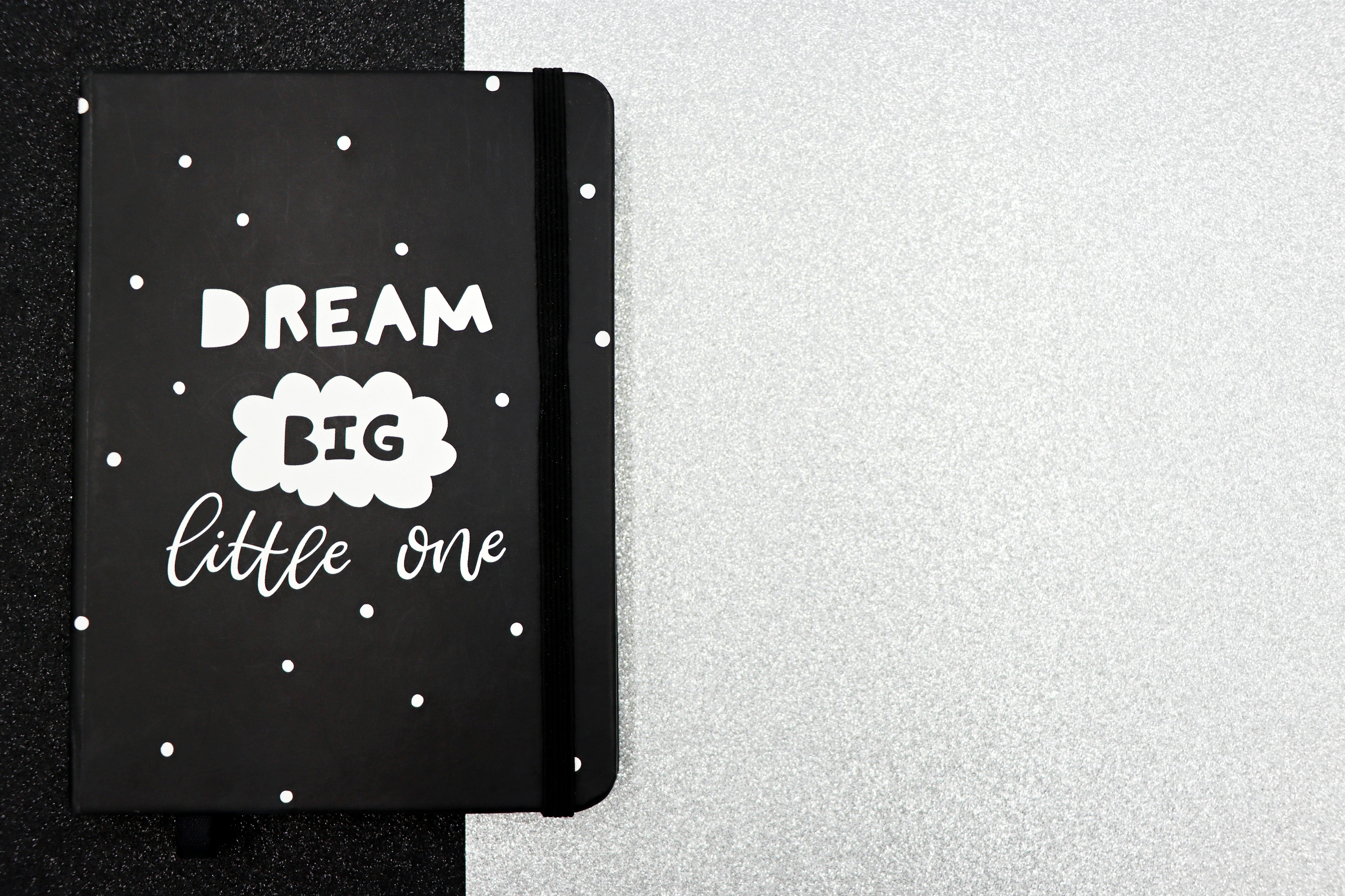 Notebook with slogan ideas