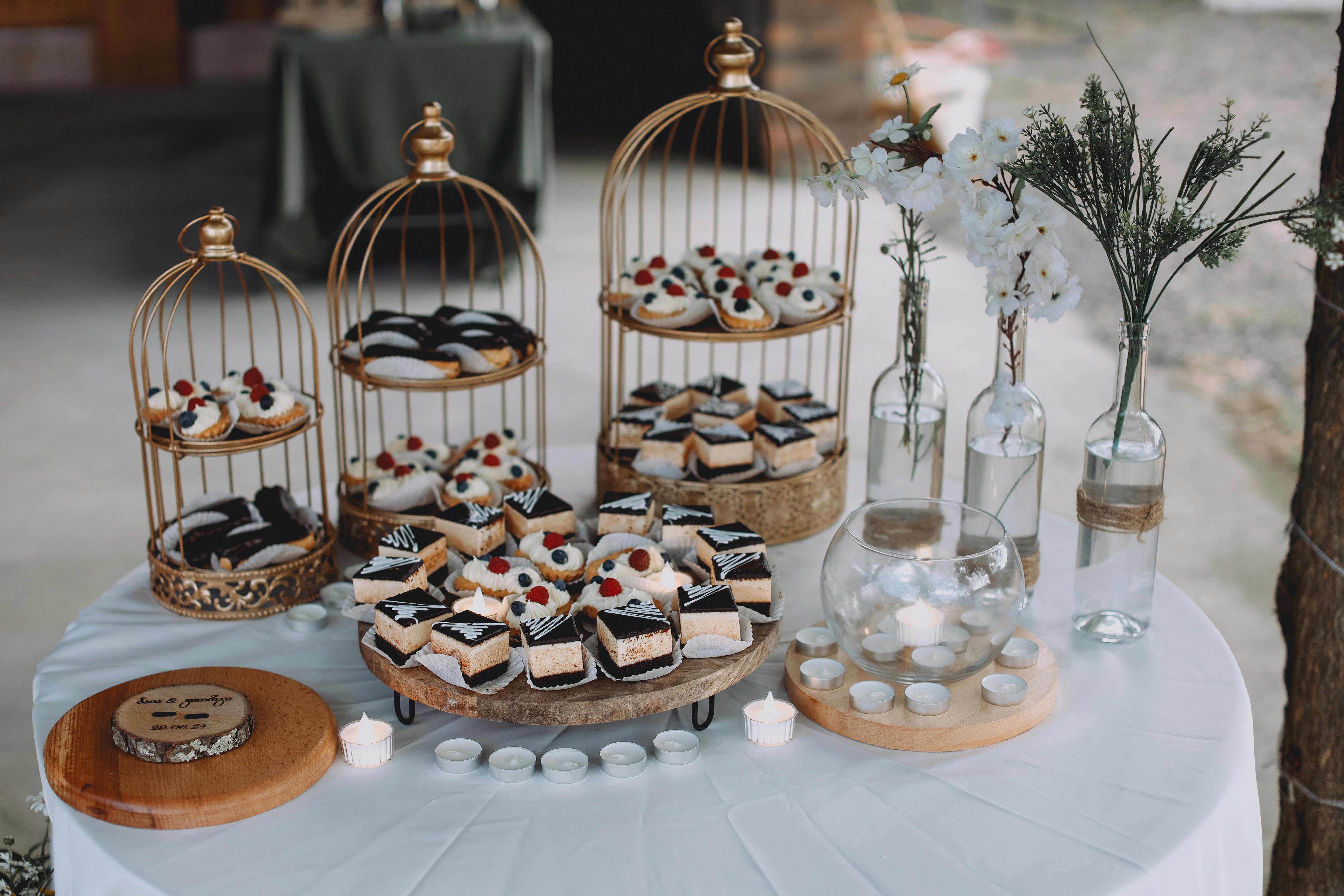 Birdcage Cake Display on a Table