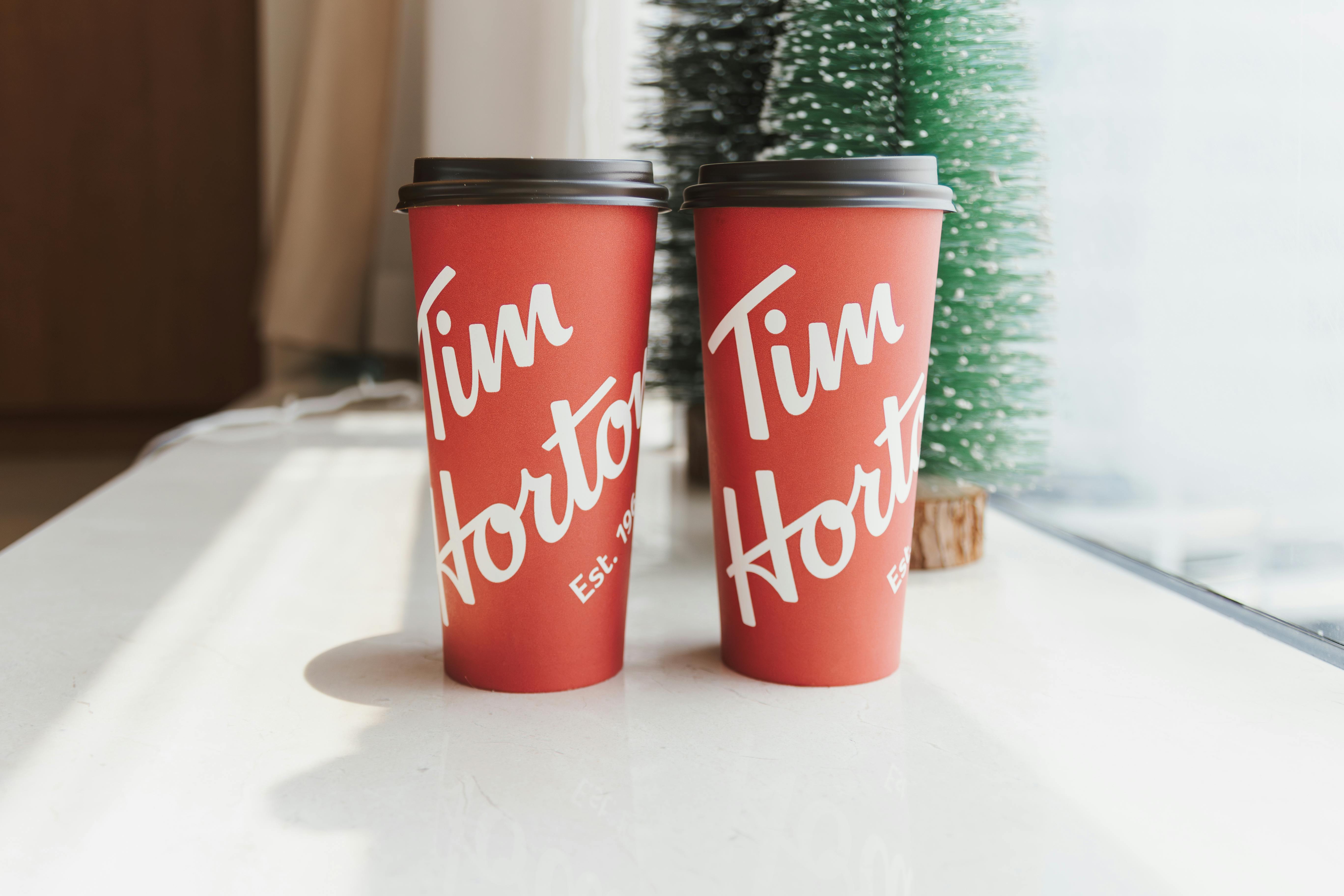 Red Coffee Cup with Morning Light on White Background