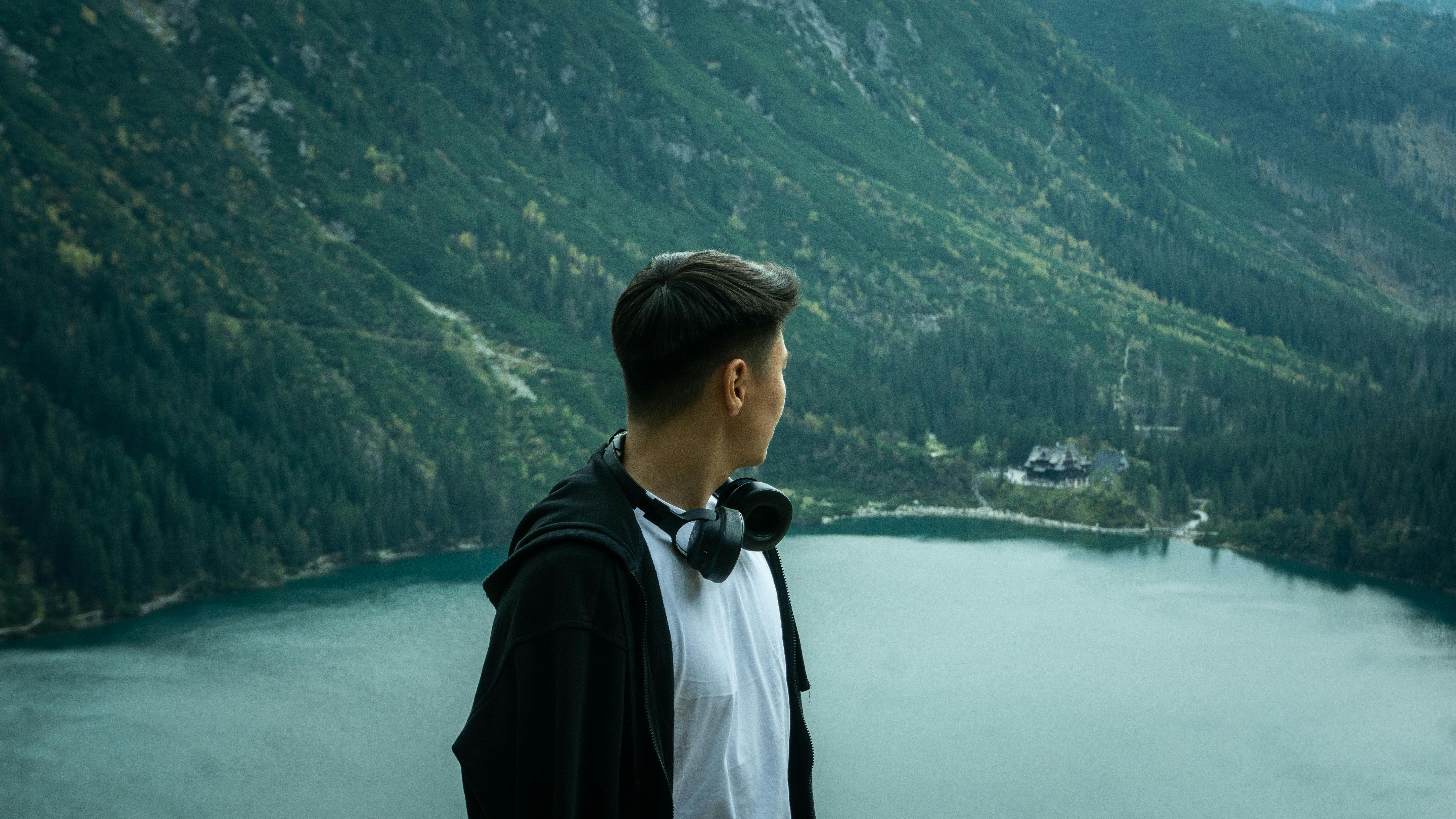 a man and a lake