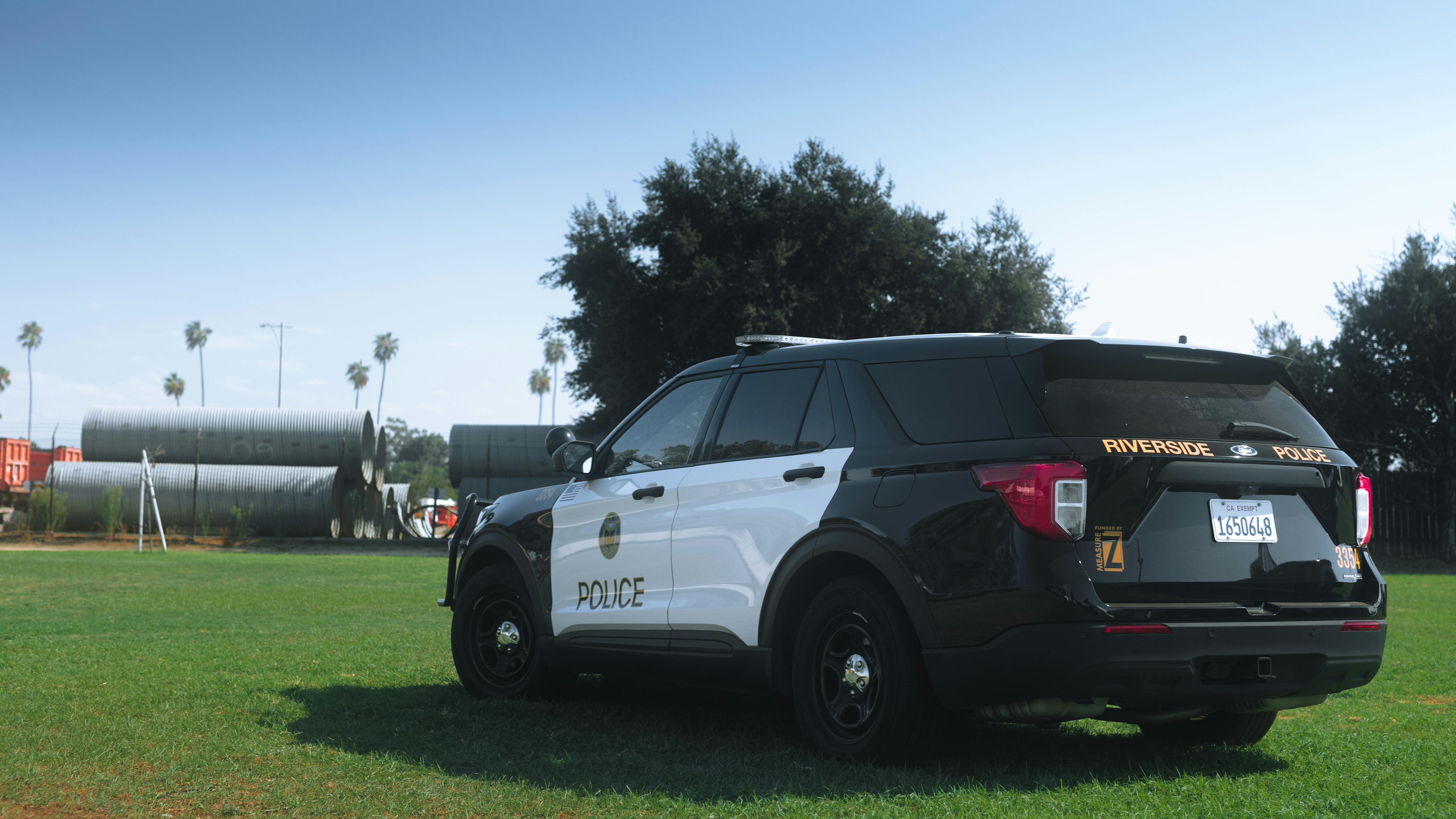 Riverside Police SUV on Sunny Day