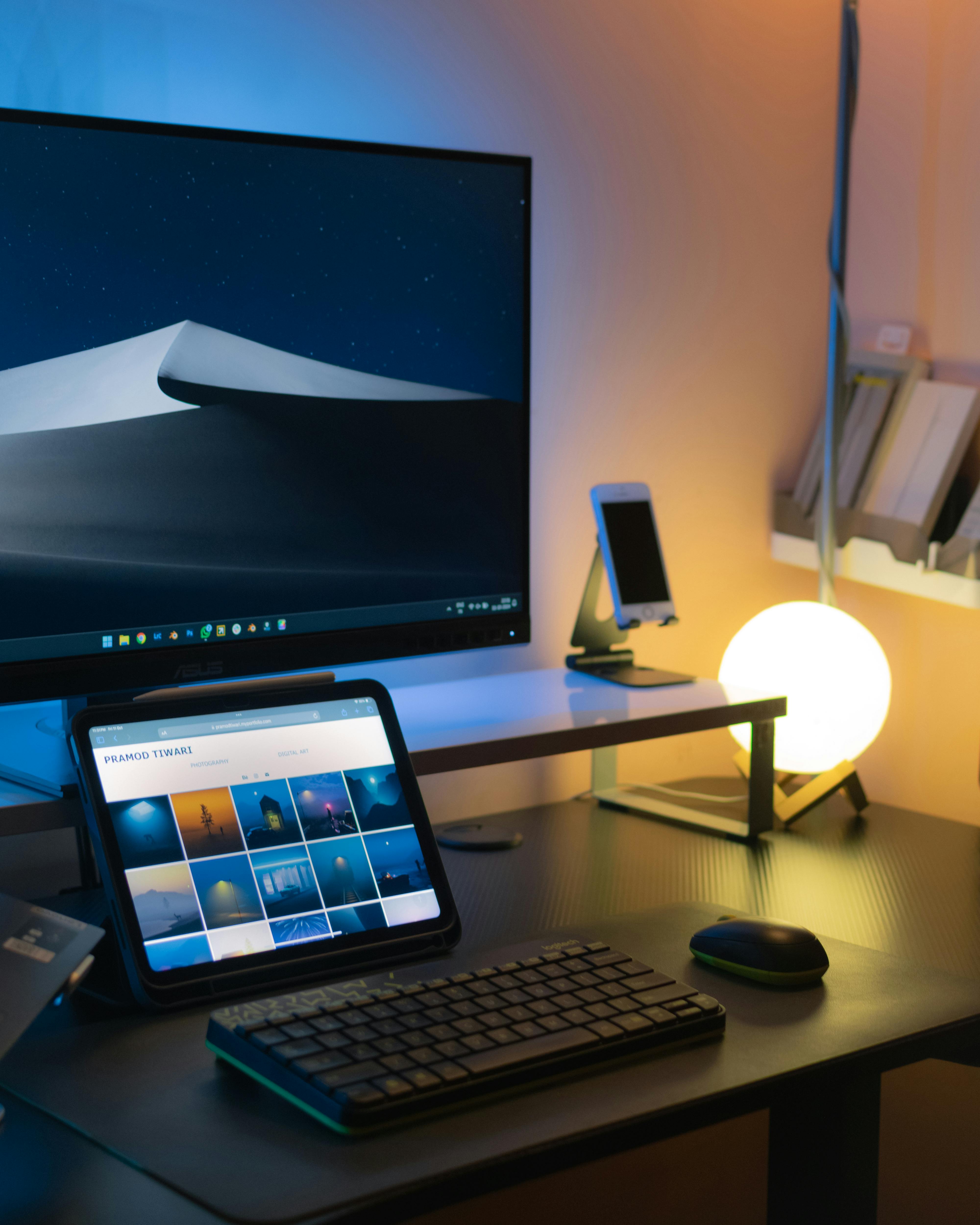 Free stock photo of business and work, desk setup, desk setups