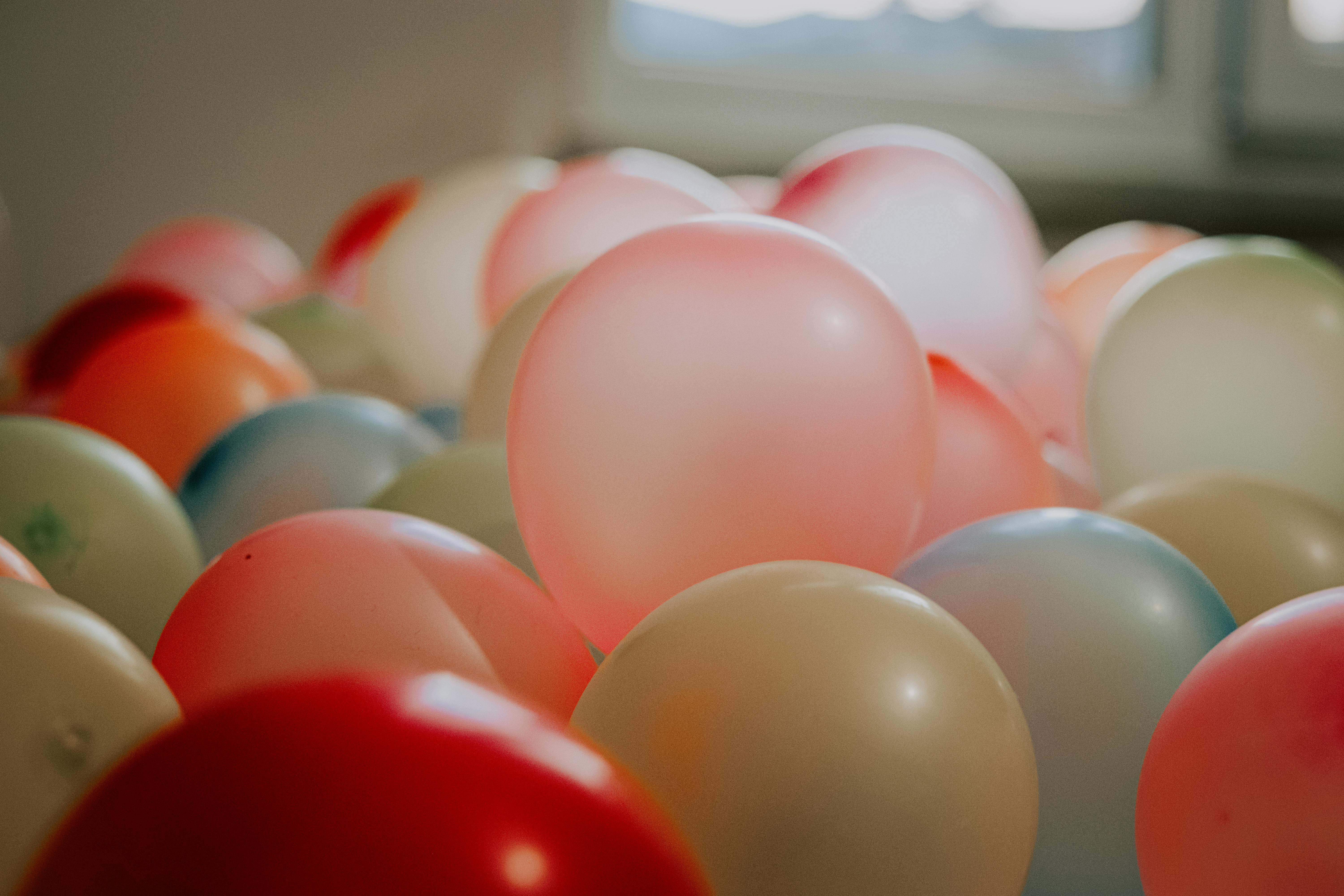 Colorful Balloons Celebrating Indoors