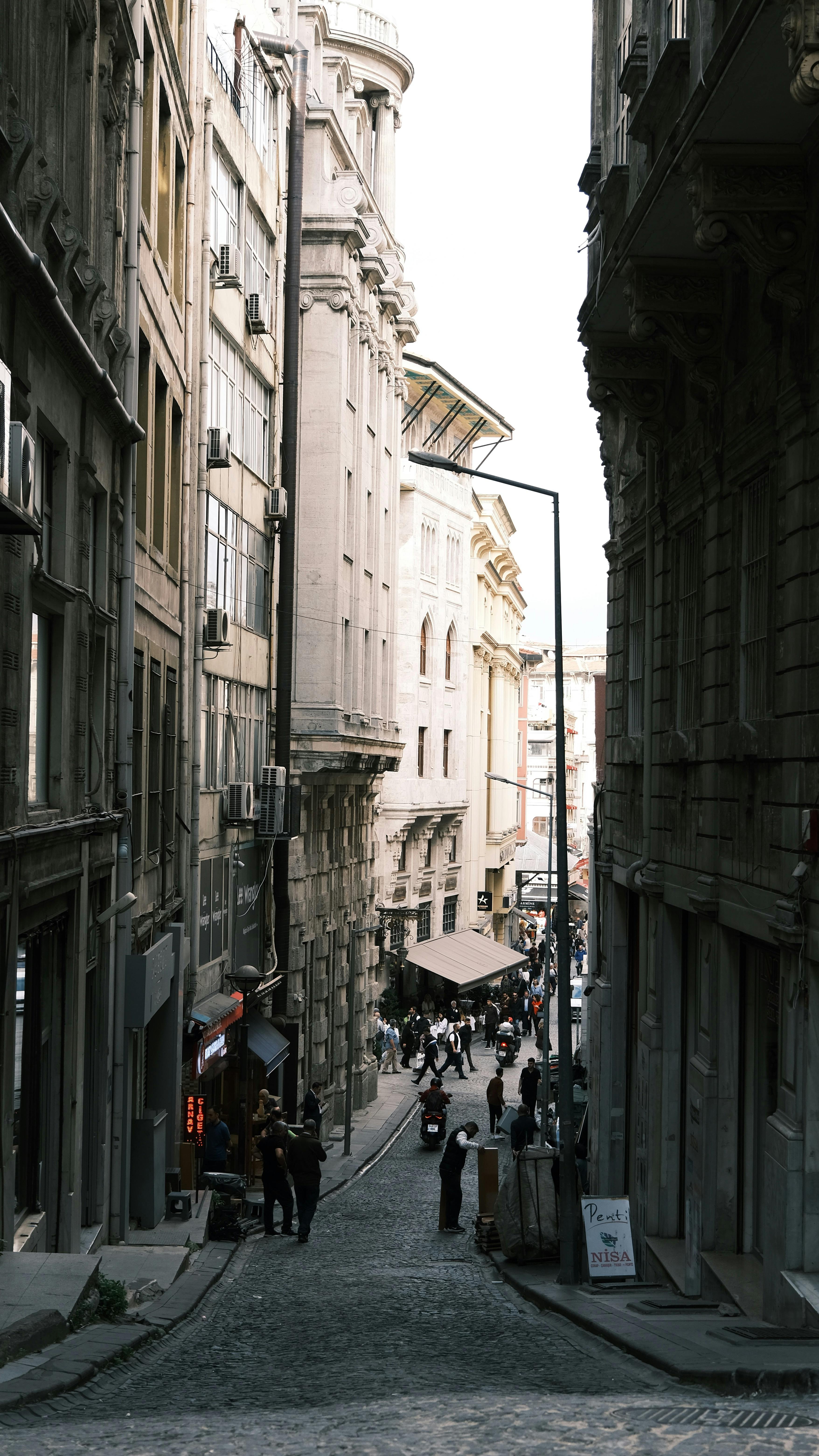 Charming Urban Street Scene with Historic Architecture