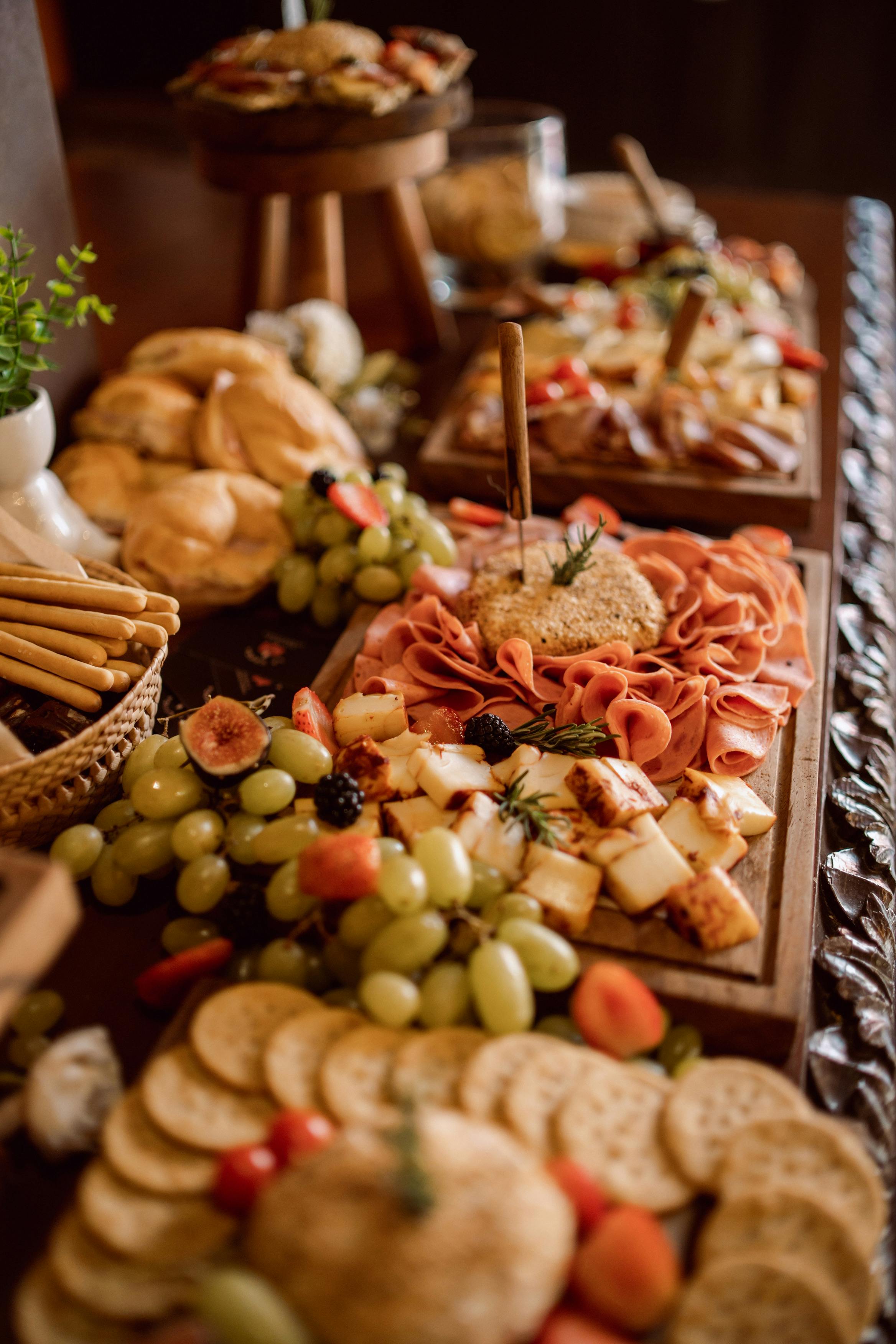 Gourmet Charcuterie and Cheese Board Display