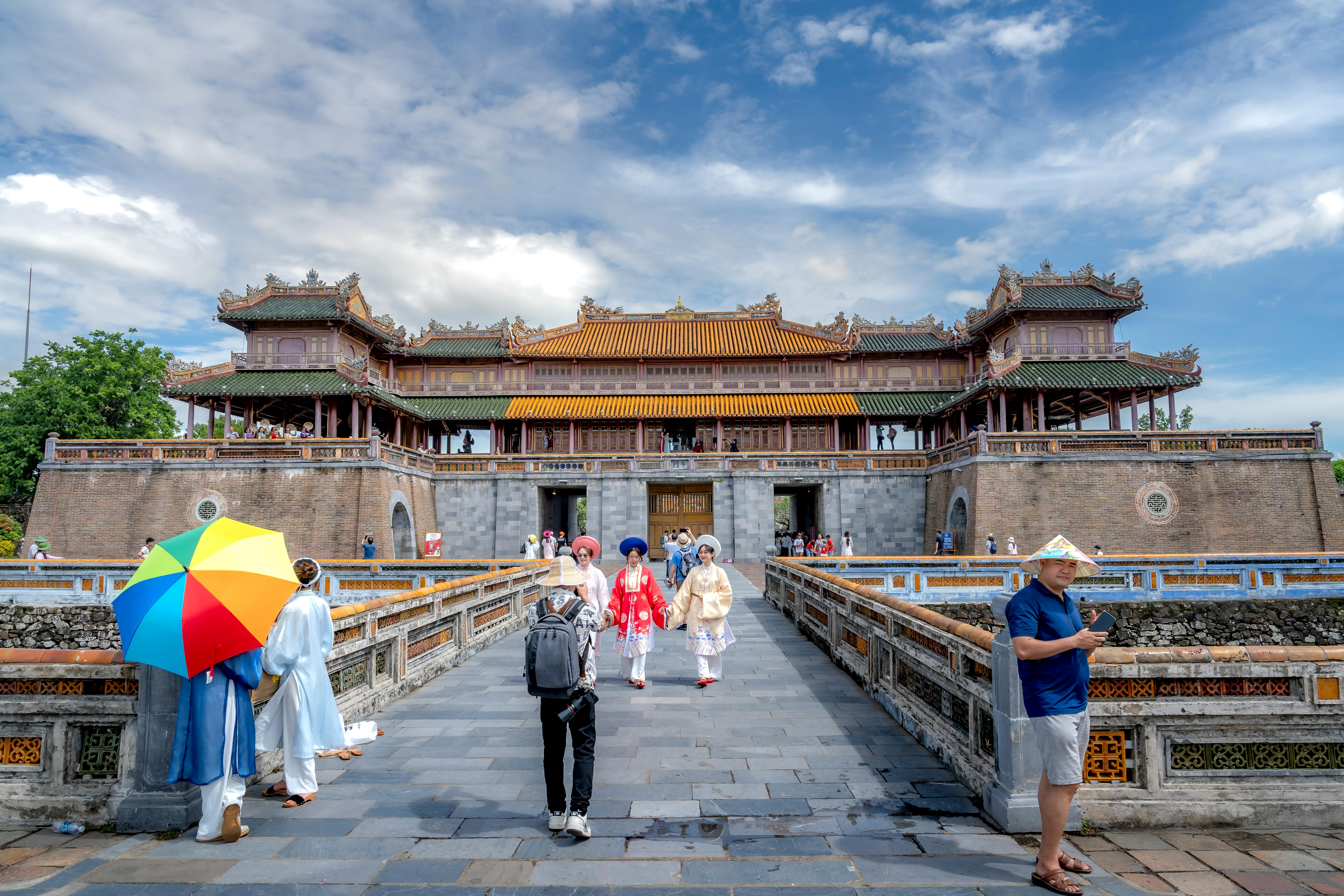 Visitors at Hue Imperial Citadel, Vietnam