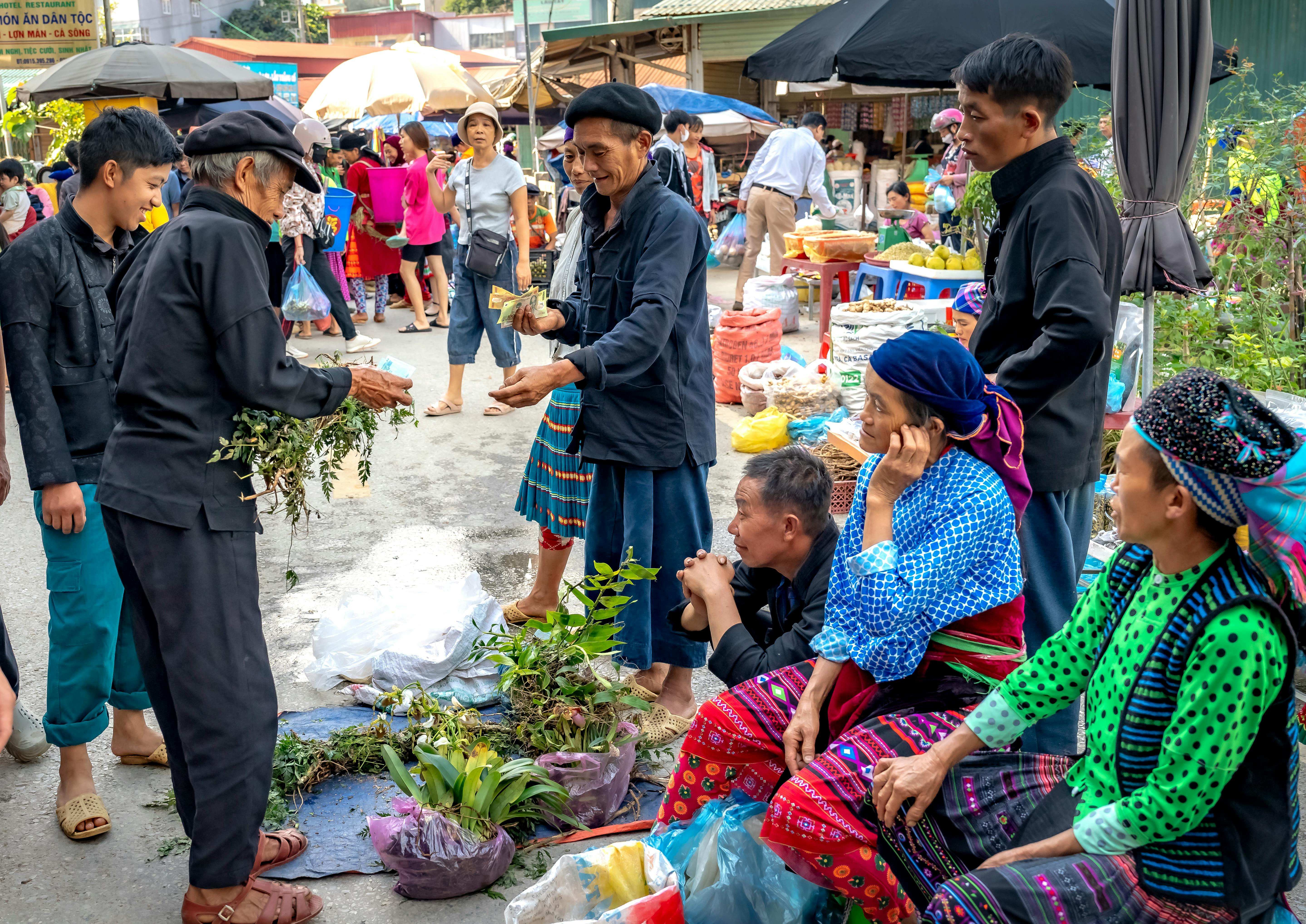 Bustling Traditional Market with Local Vendors