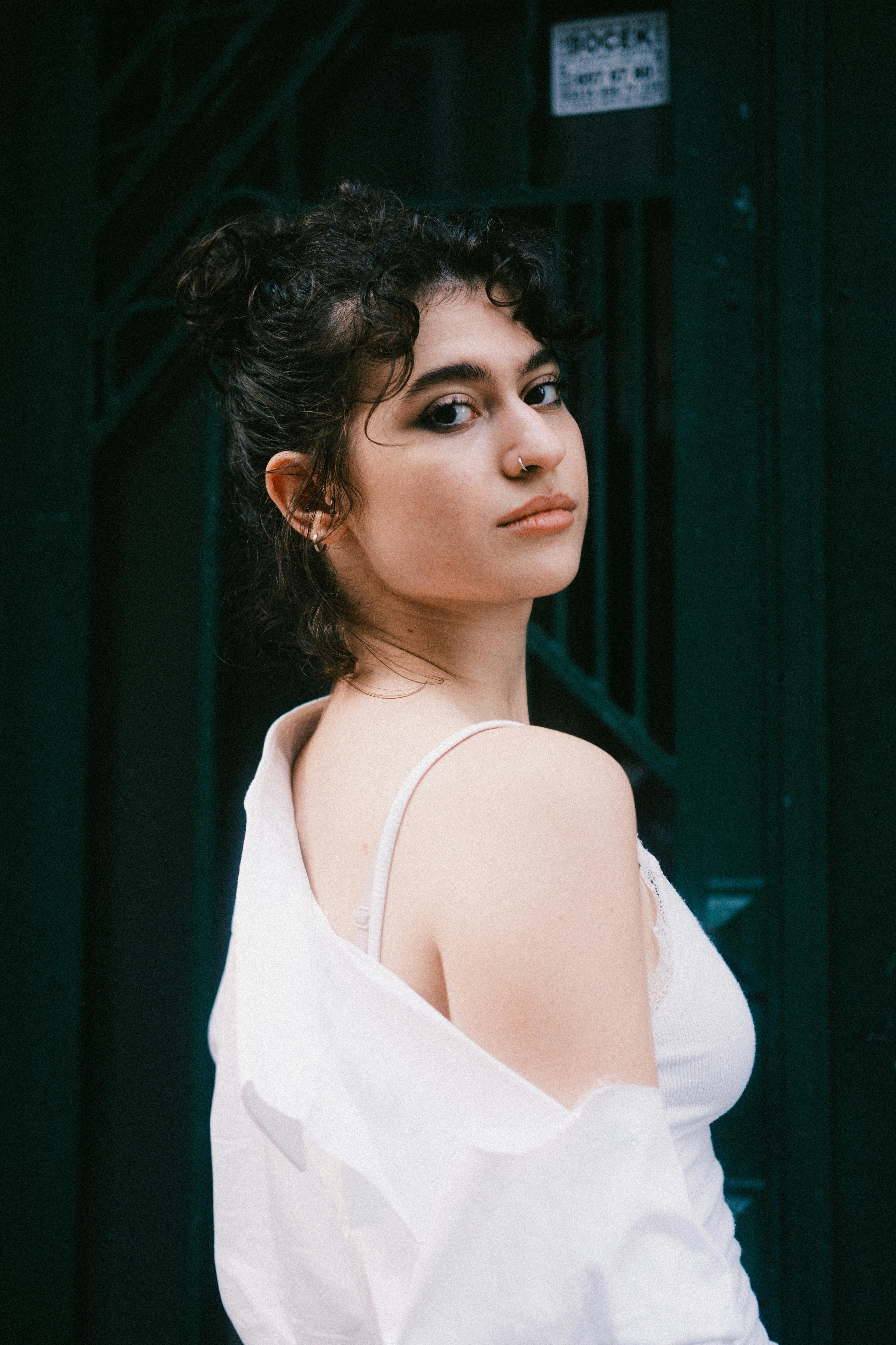 Stylish Portrait of a Young Woman Outdoors