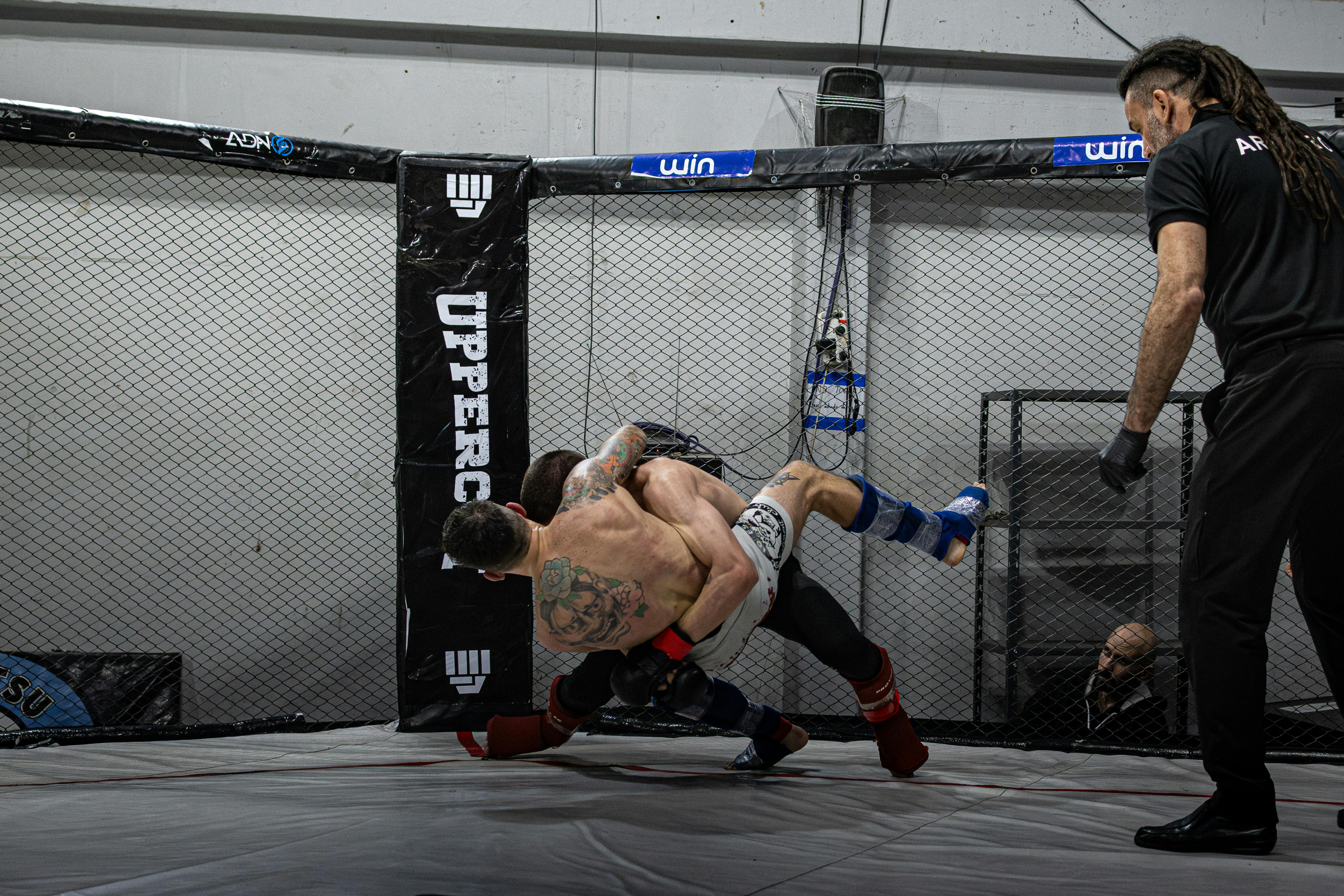 Intense MMA Fight in Buenos Aires