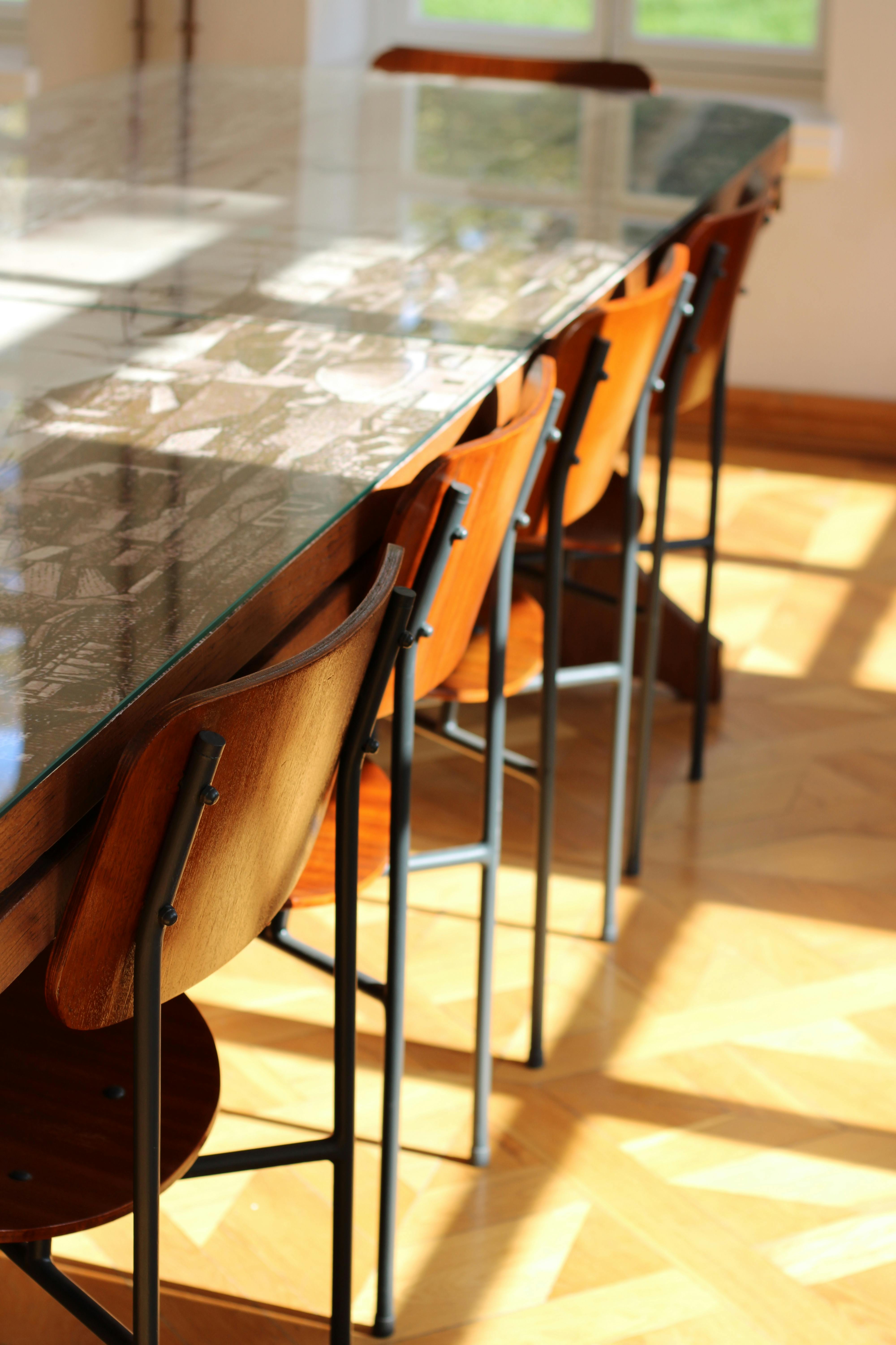 Elegant Wooden Chairs in Sunlit Interior