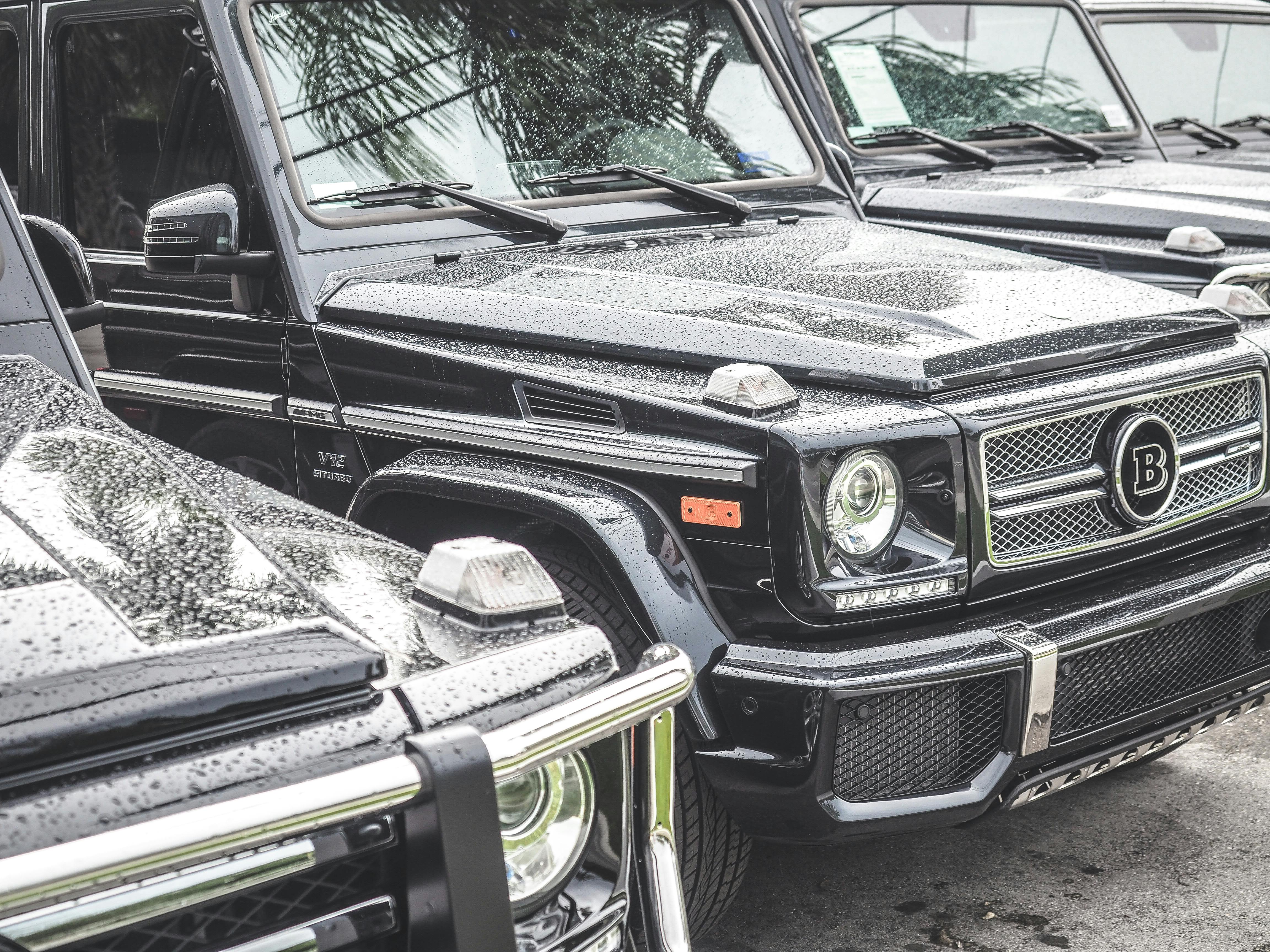 Black Cars on Gray Concrete Road