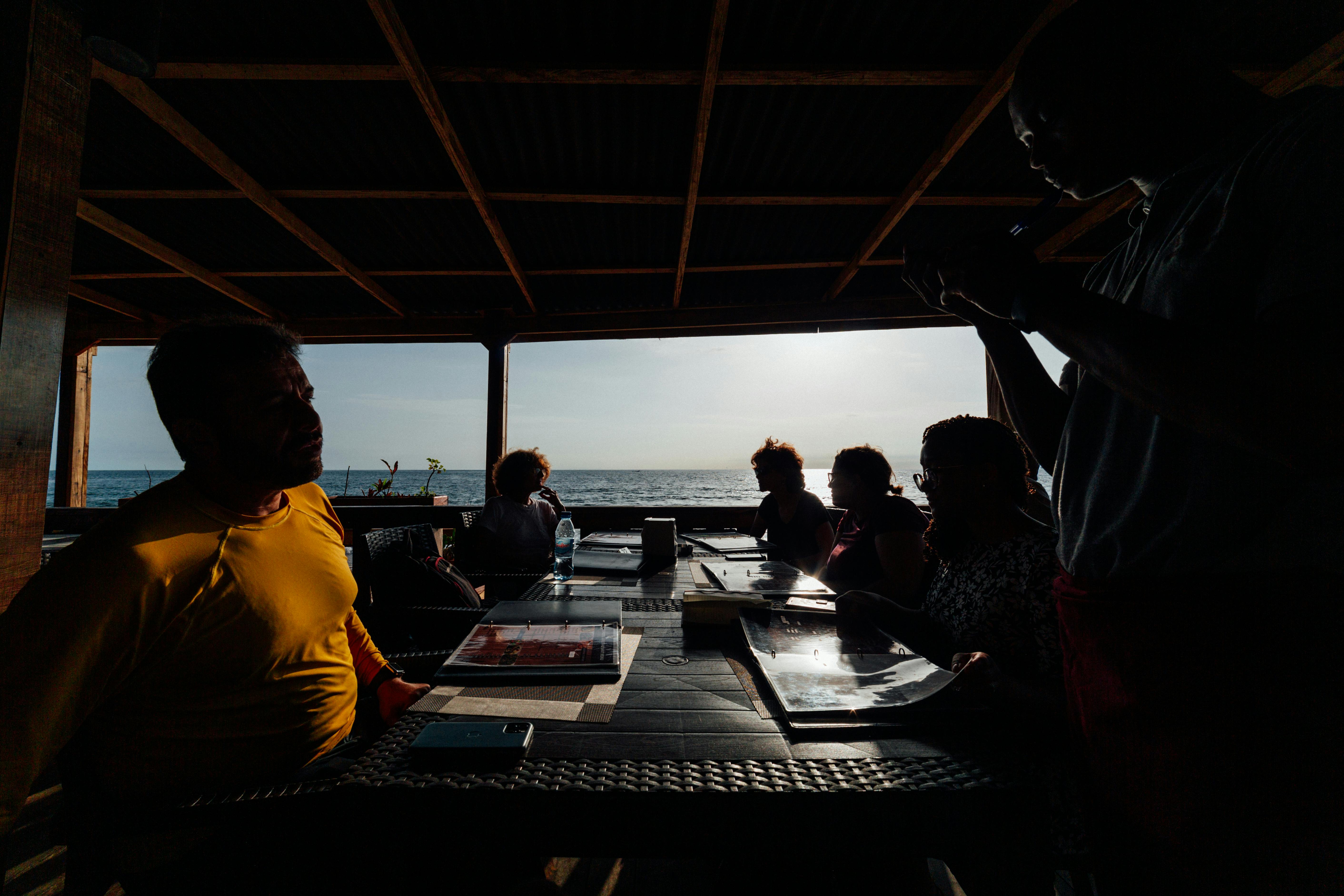 People Dining On A Yacht