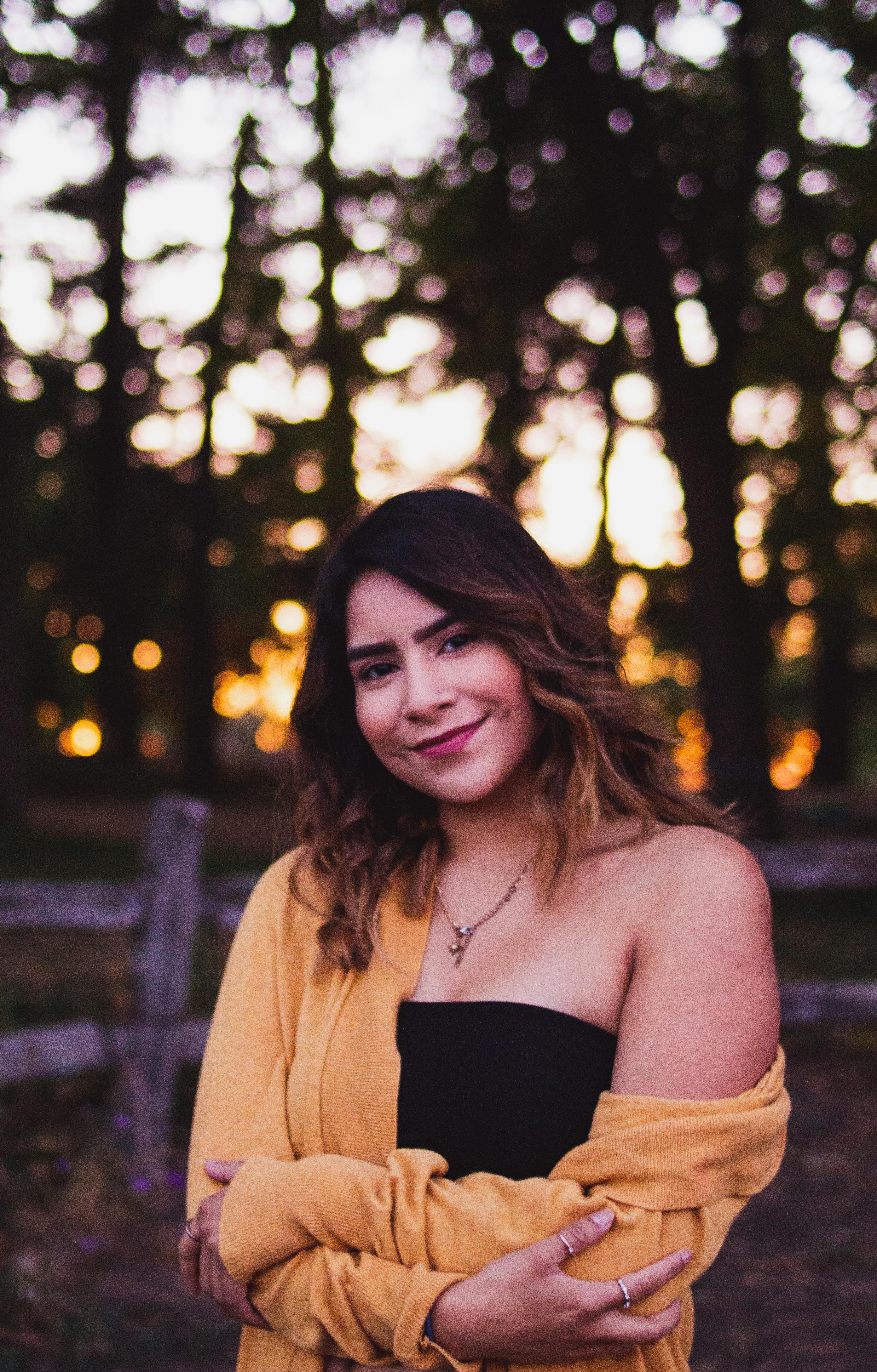 Woman Near Fence