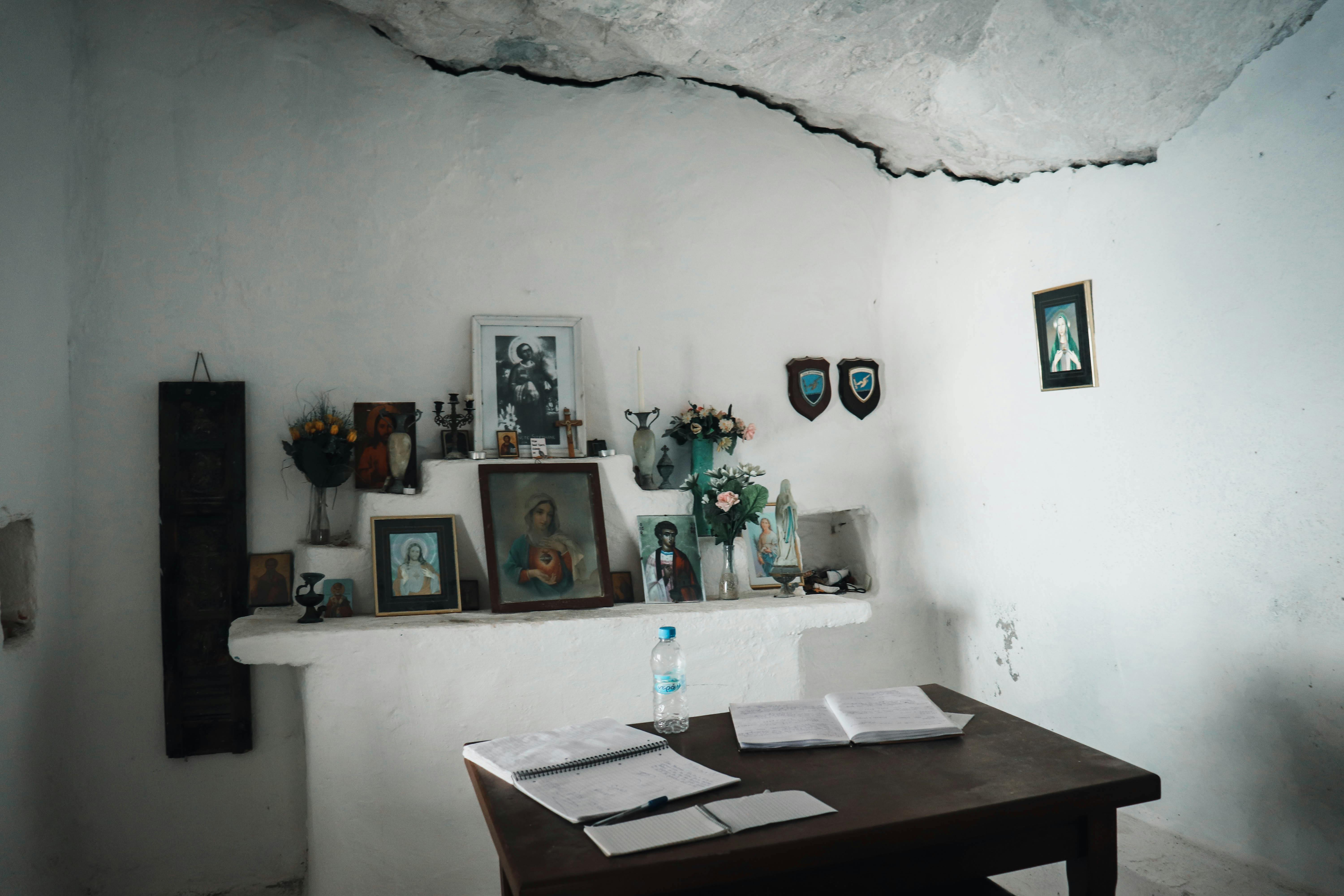 Brown Wooden Table With Books